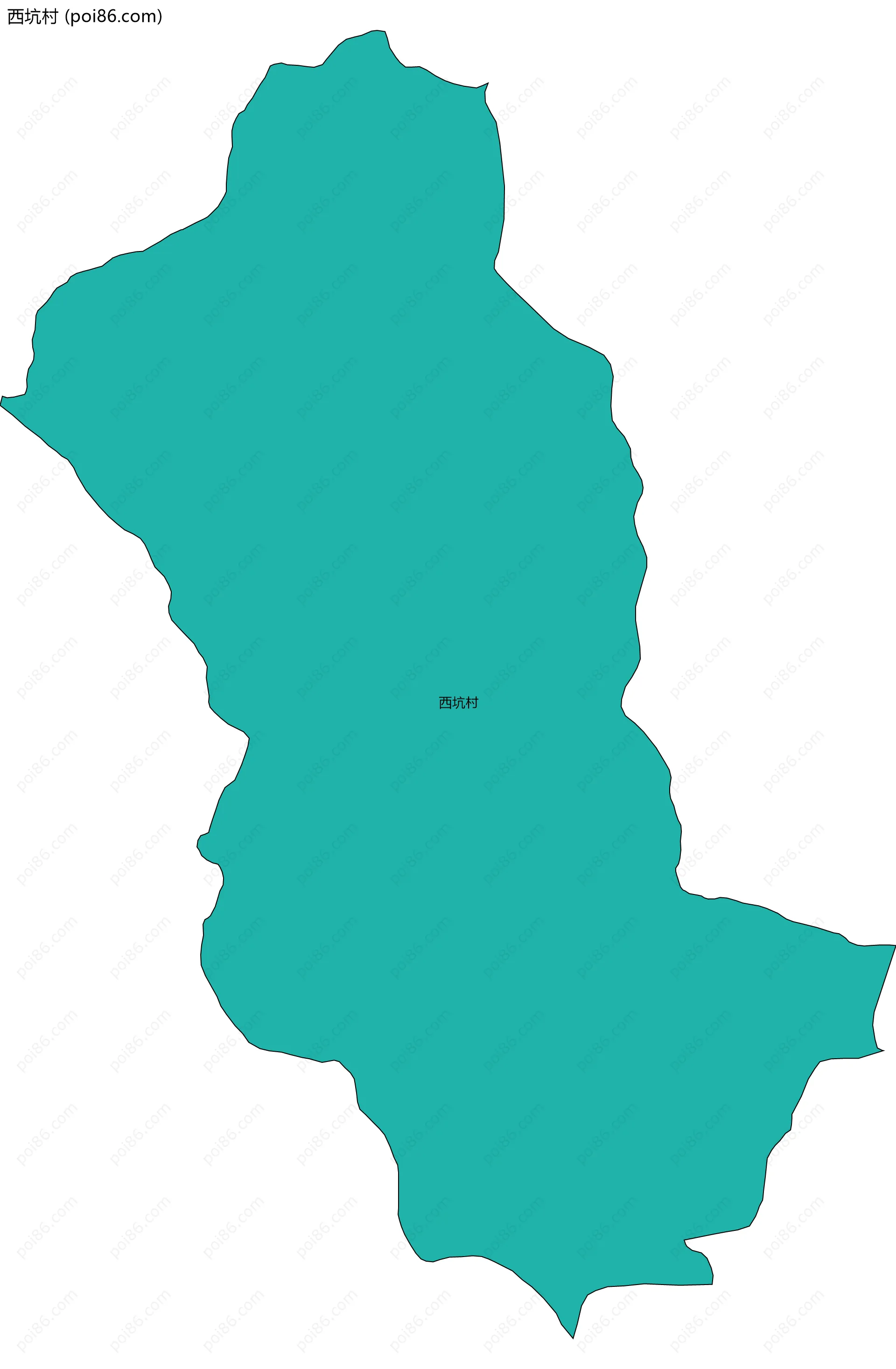西坑村边界地图