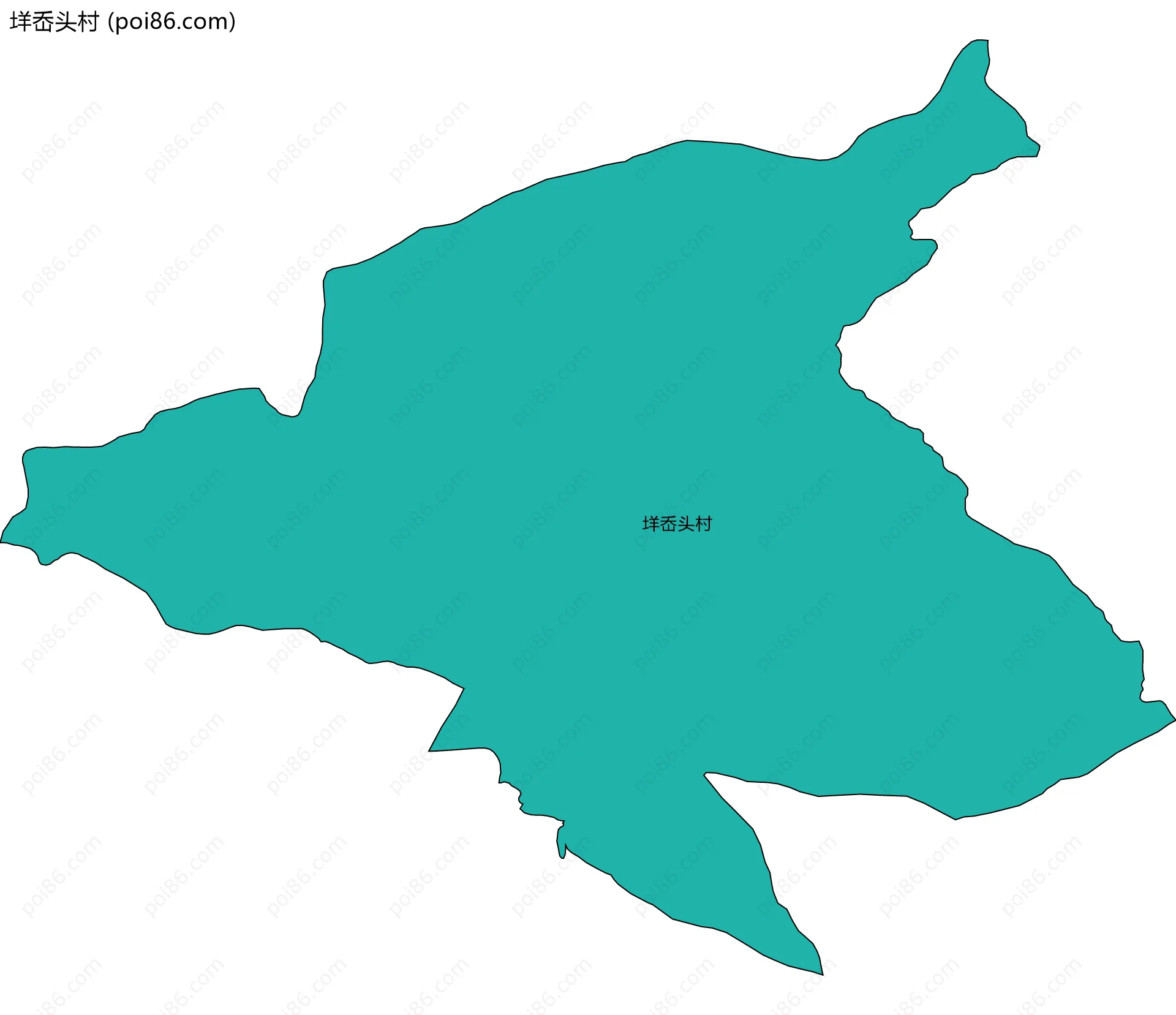 垟岙头村边界地图