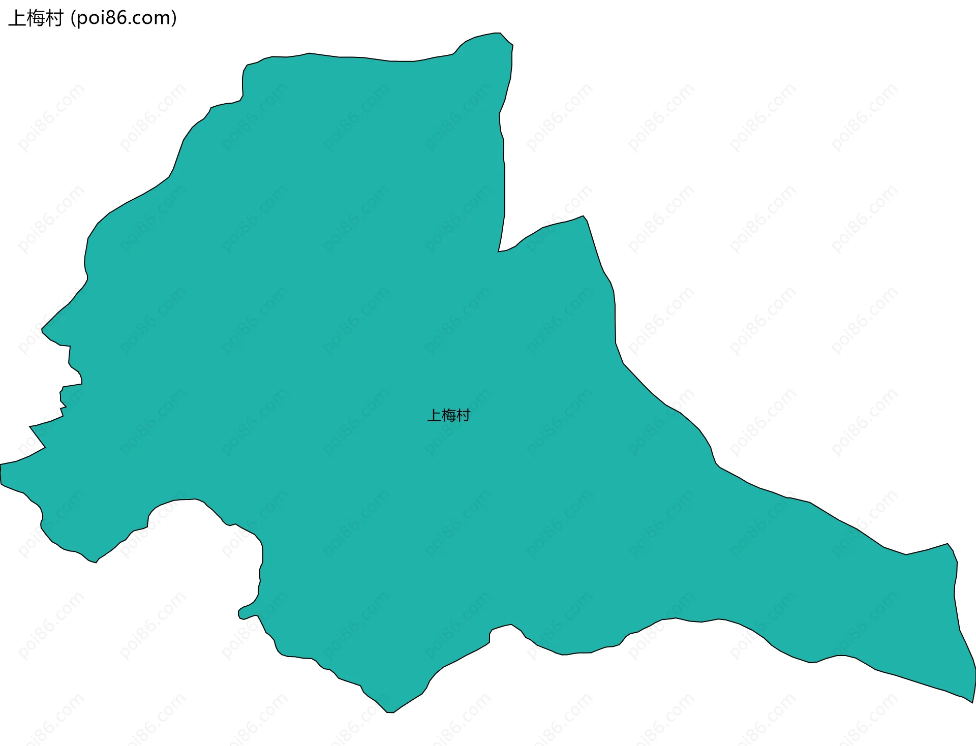 上梅村边界地图