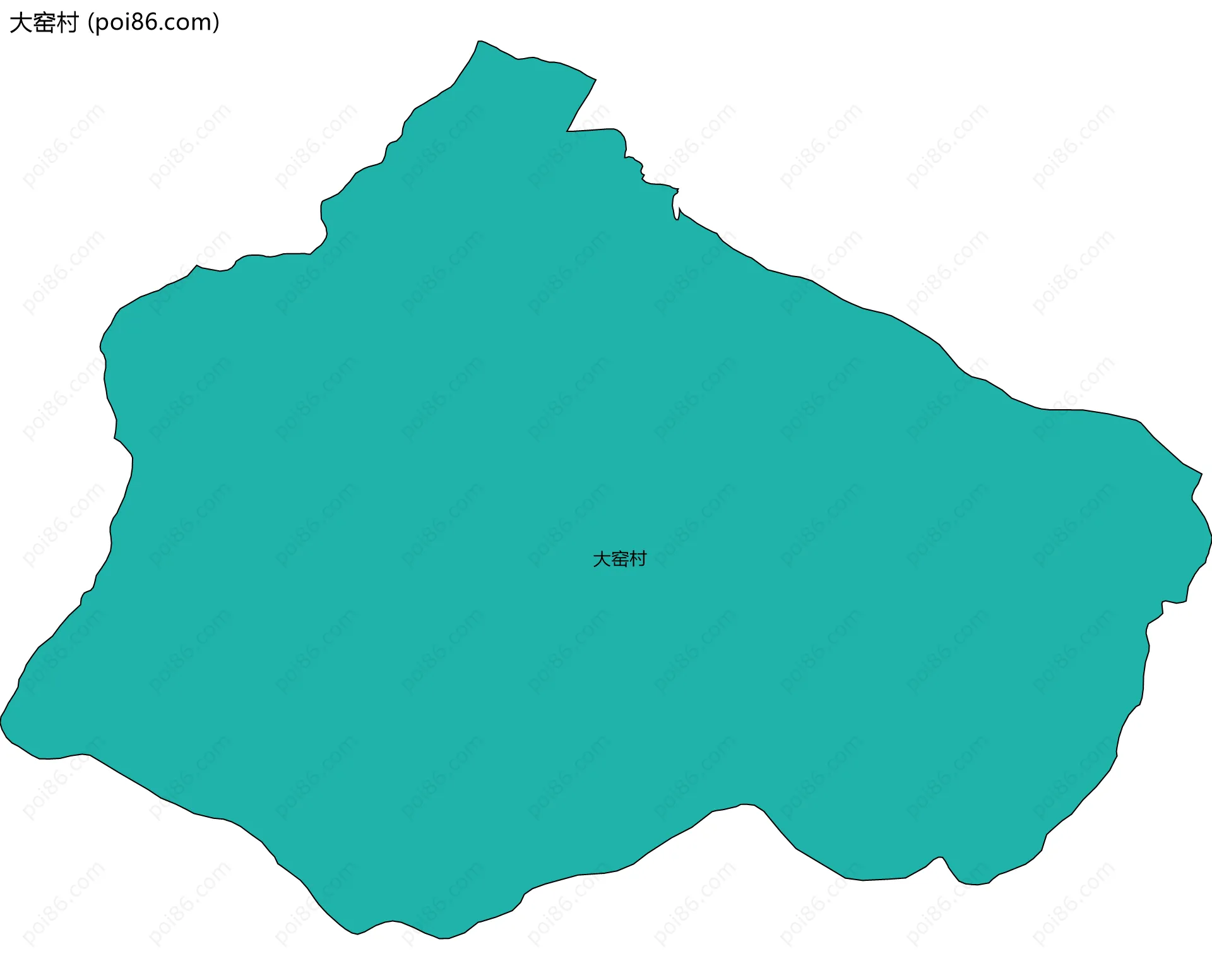 大窑村边界地图