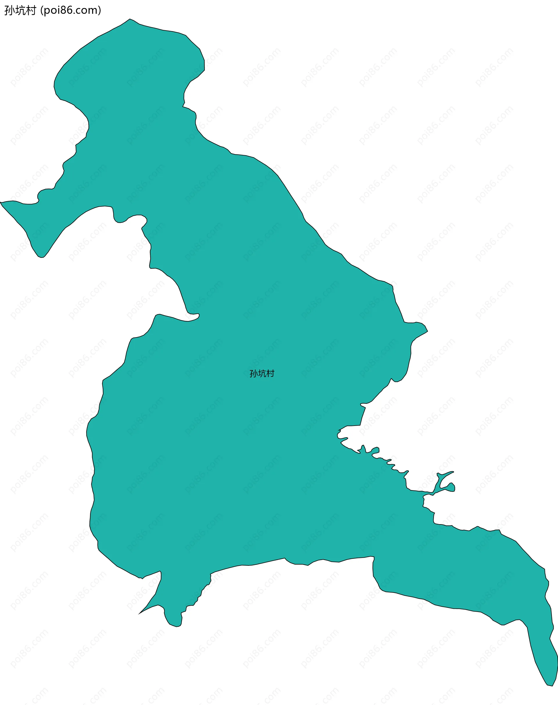 孙坑村边界地图