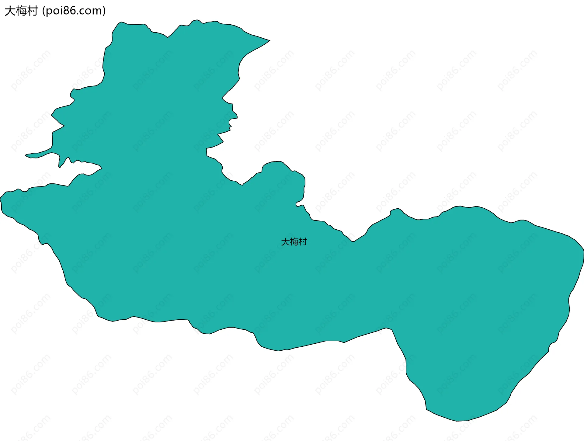 大梅村边界地图