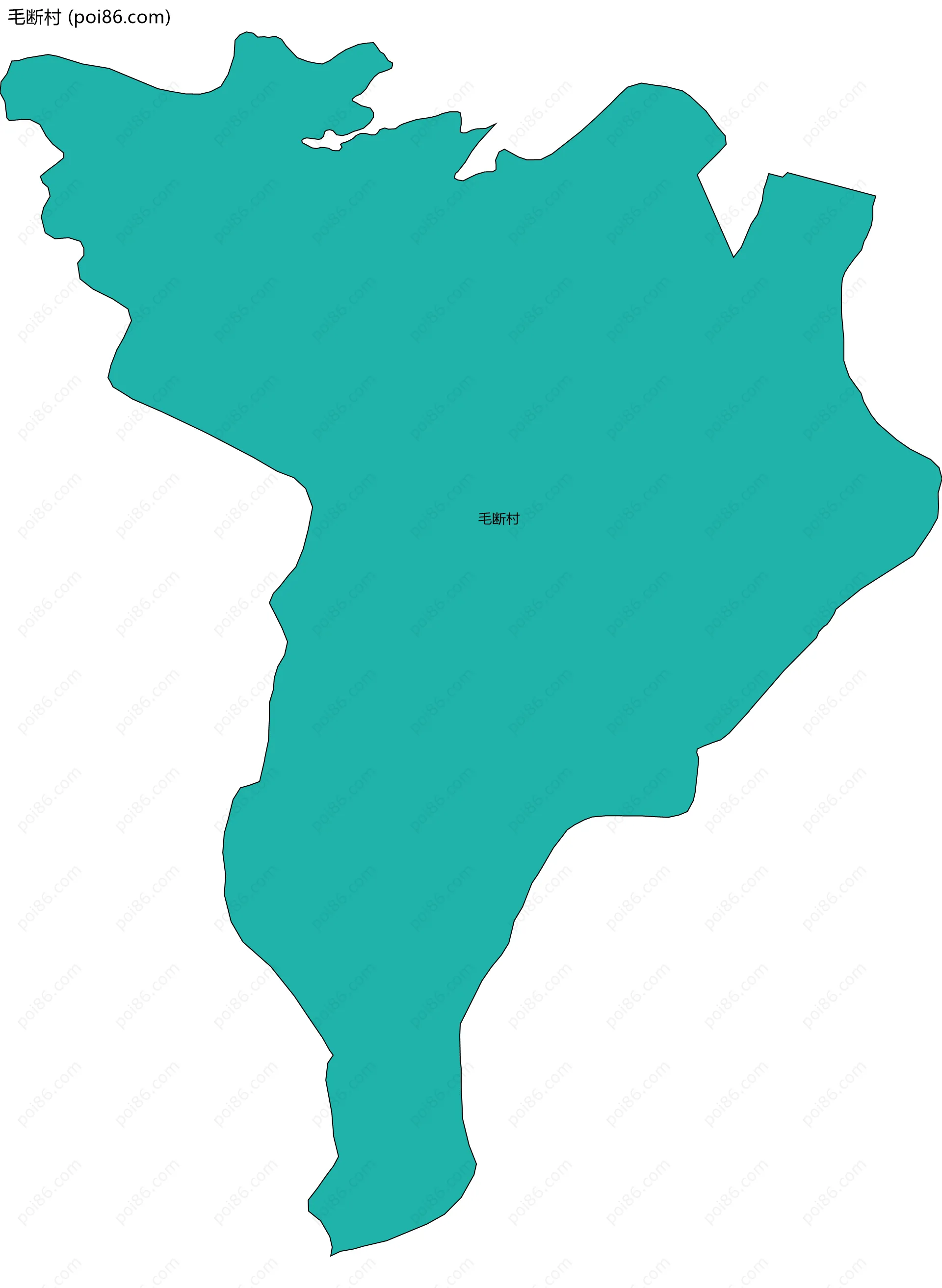 毛断村边界地图