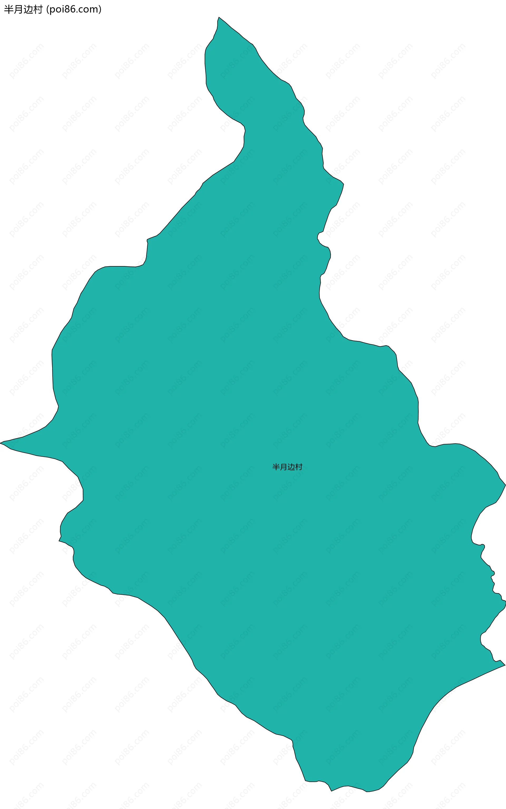 半月边村边界地图