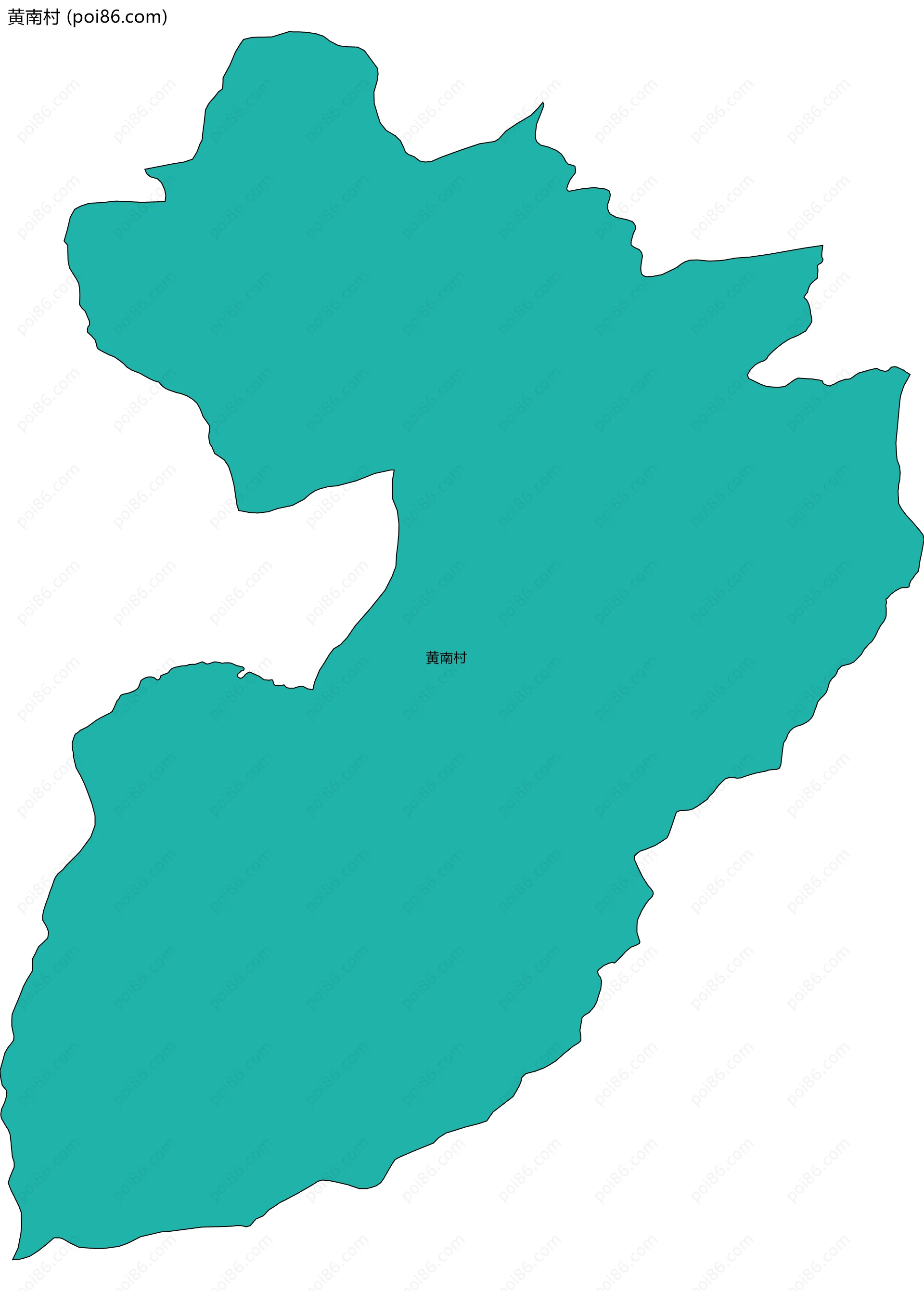黄南村边界地图