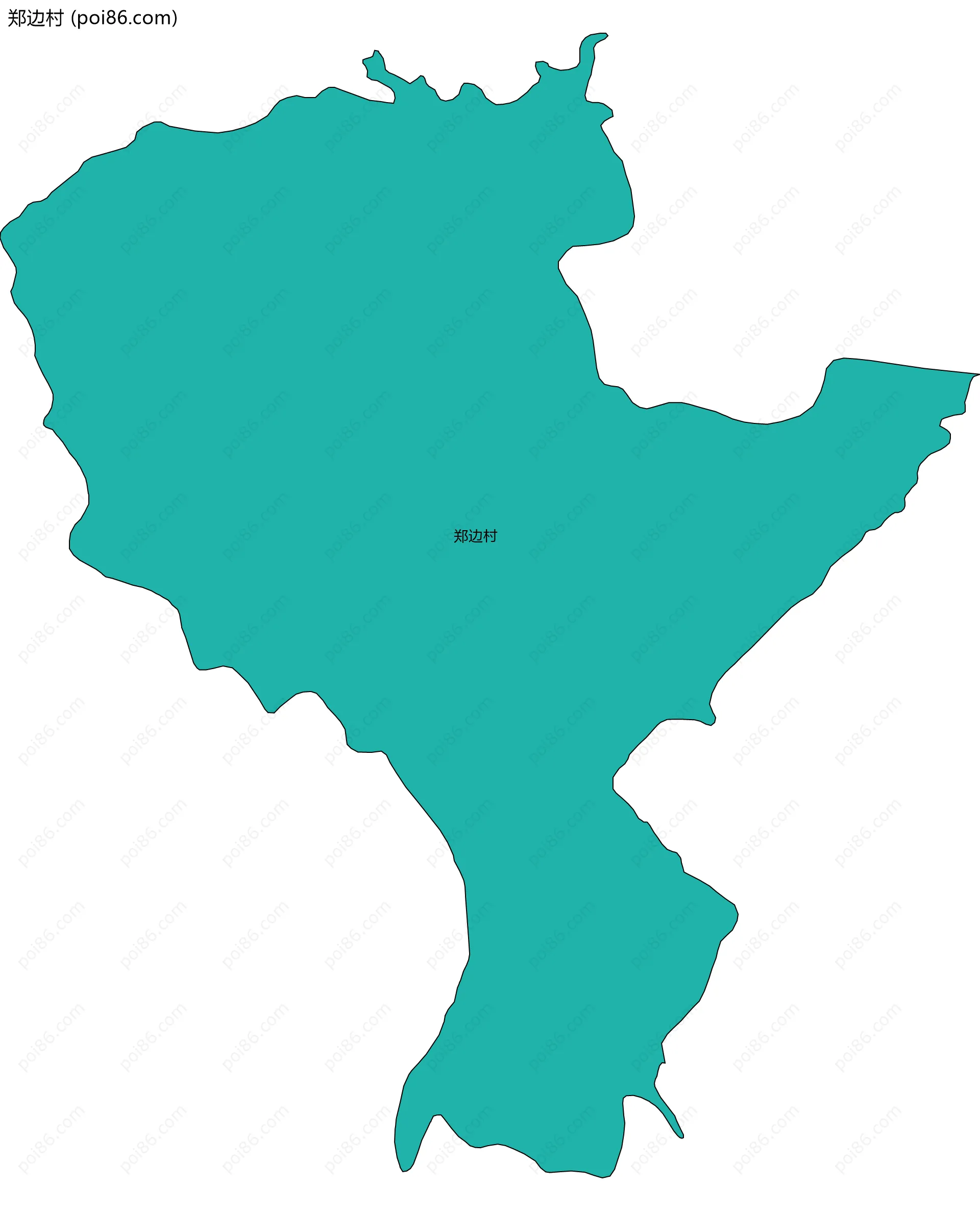郑边村边界地图