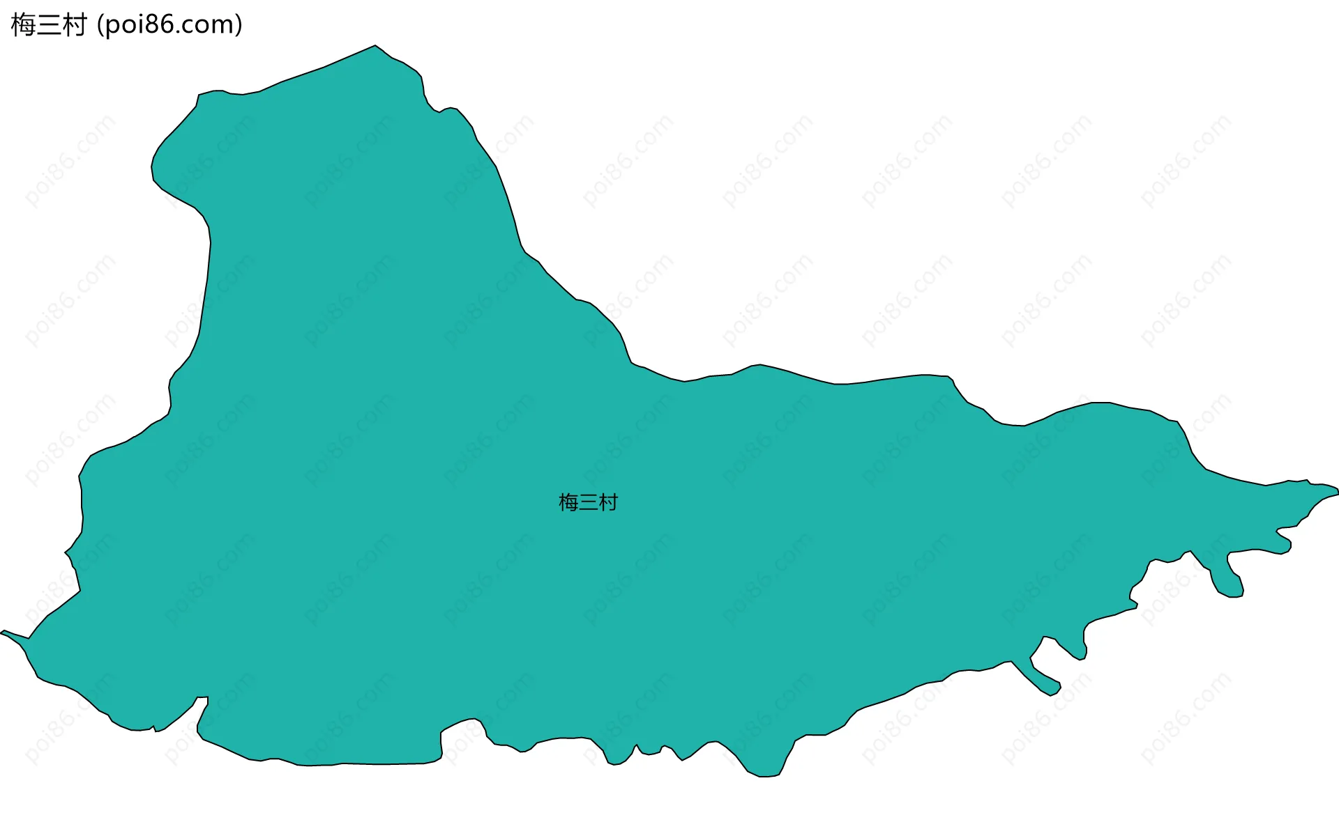 梅三村边界地图