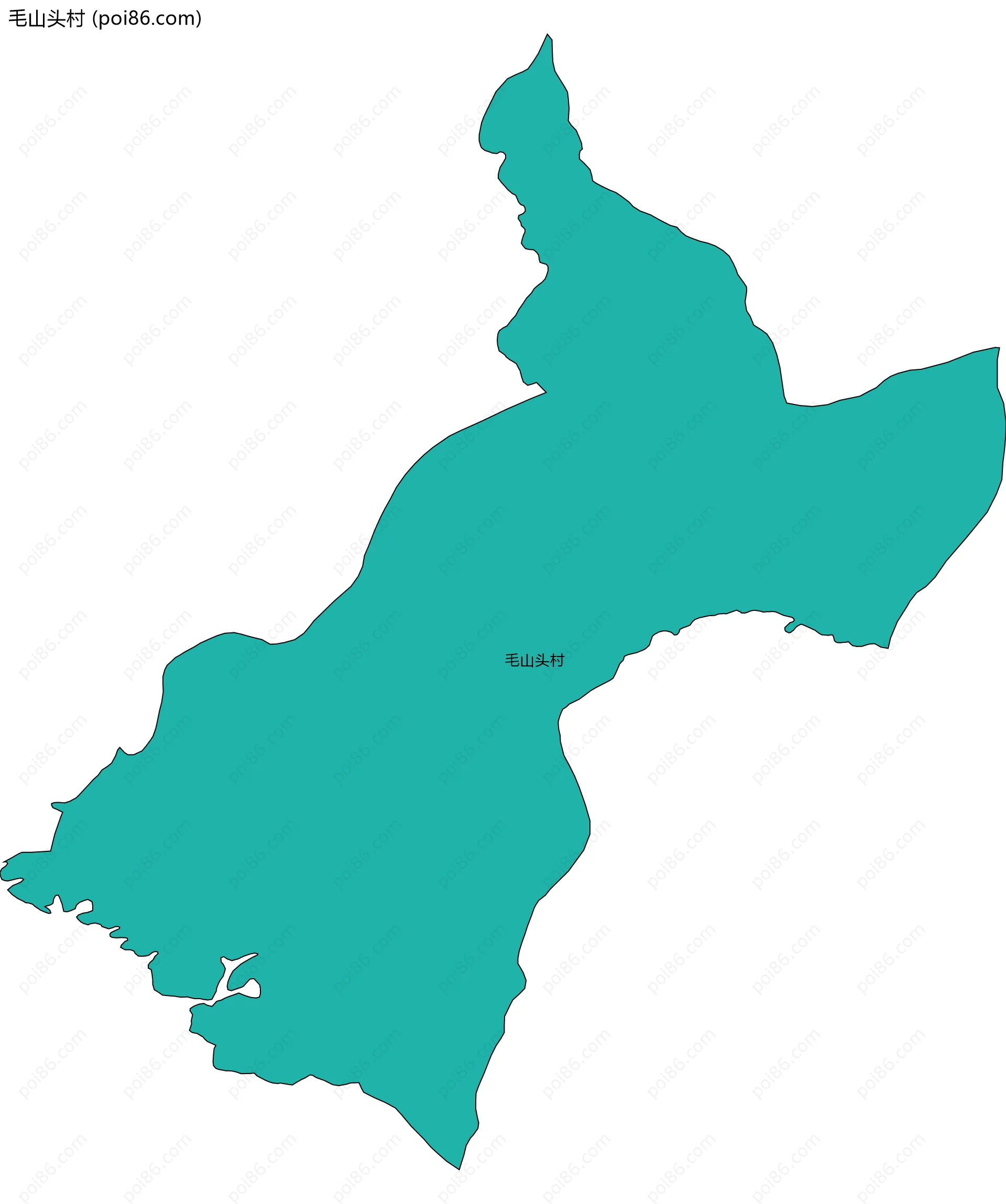 毛山头村边界地图