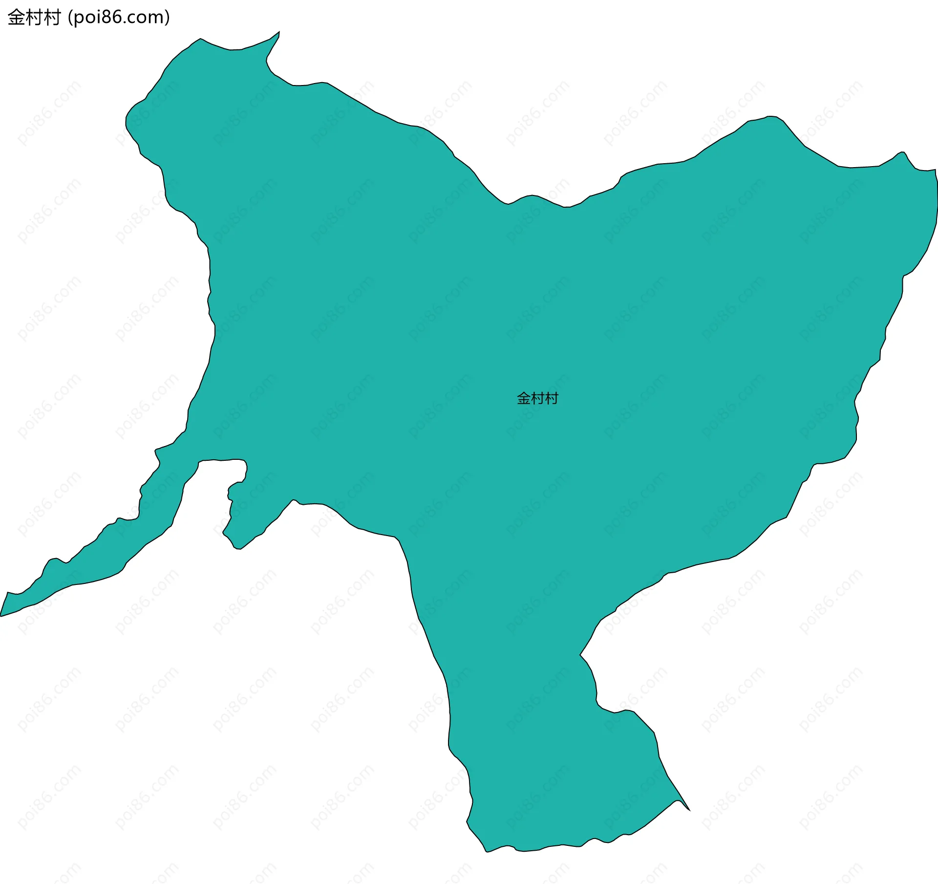 金村村边界地图