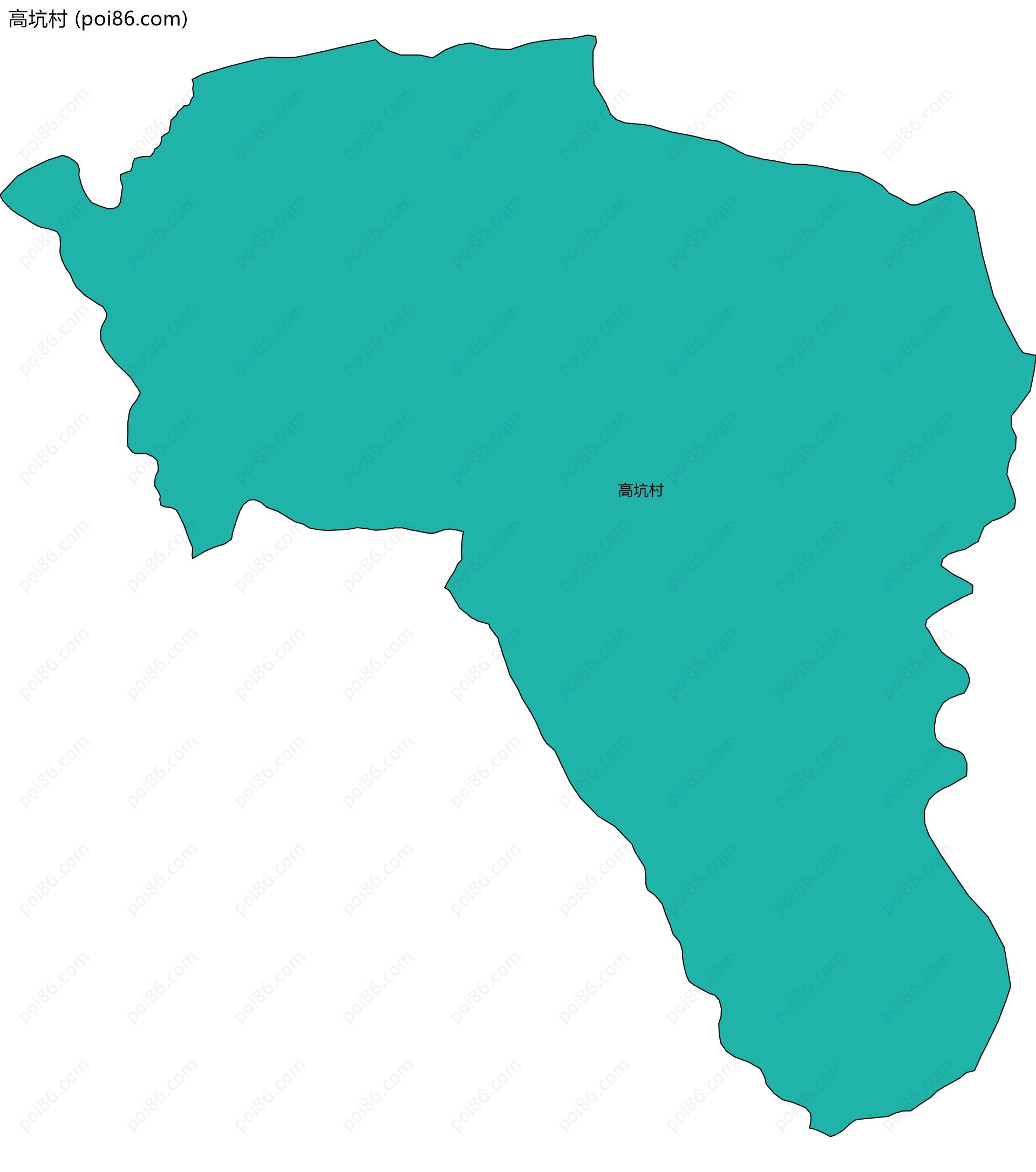 高坑村边界地图