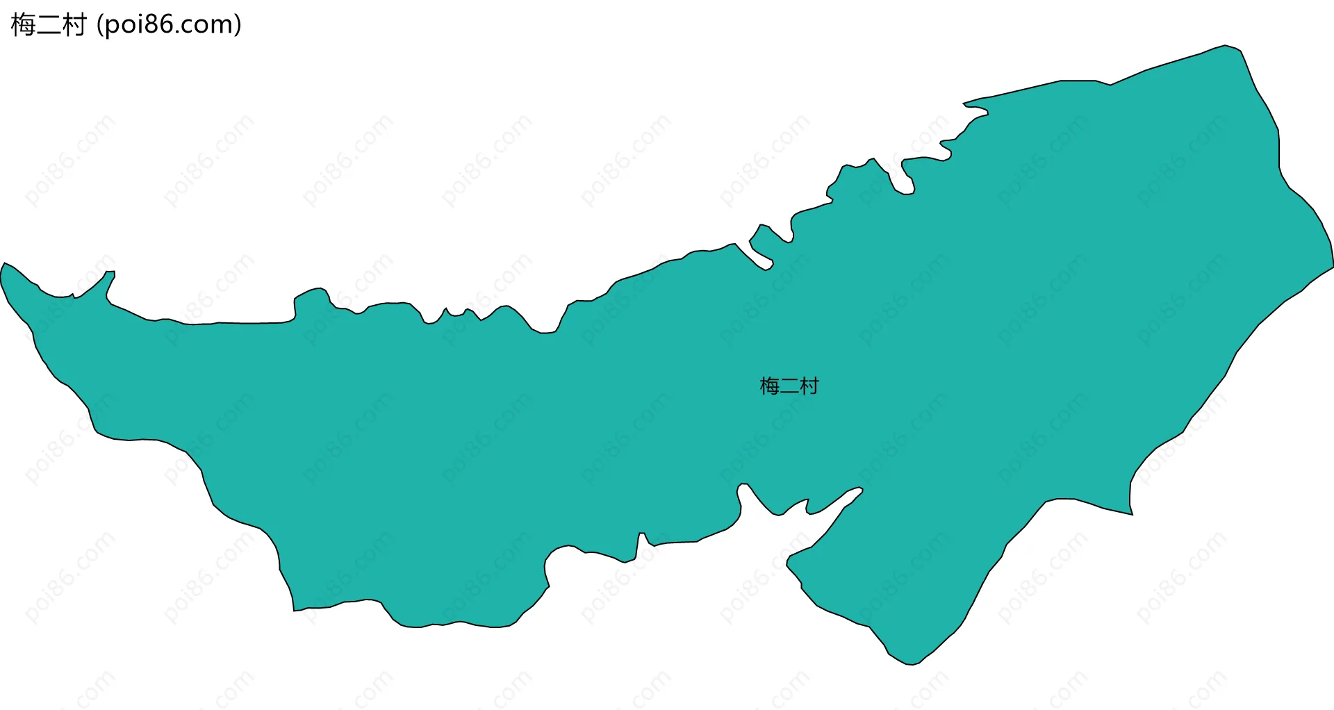 梅二村边界地图