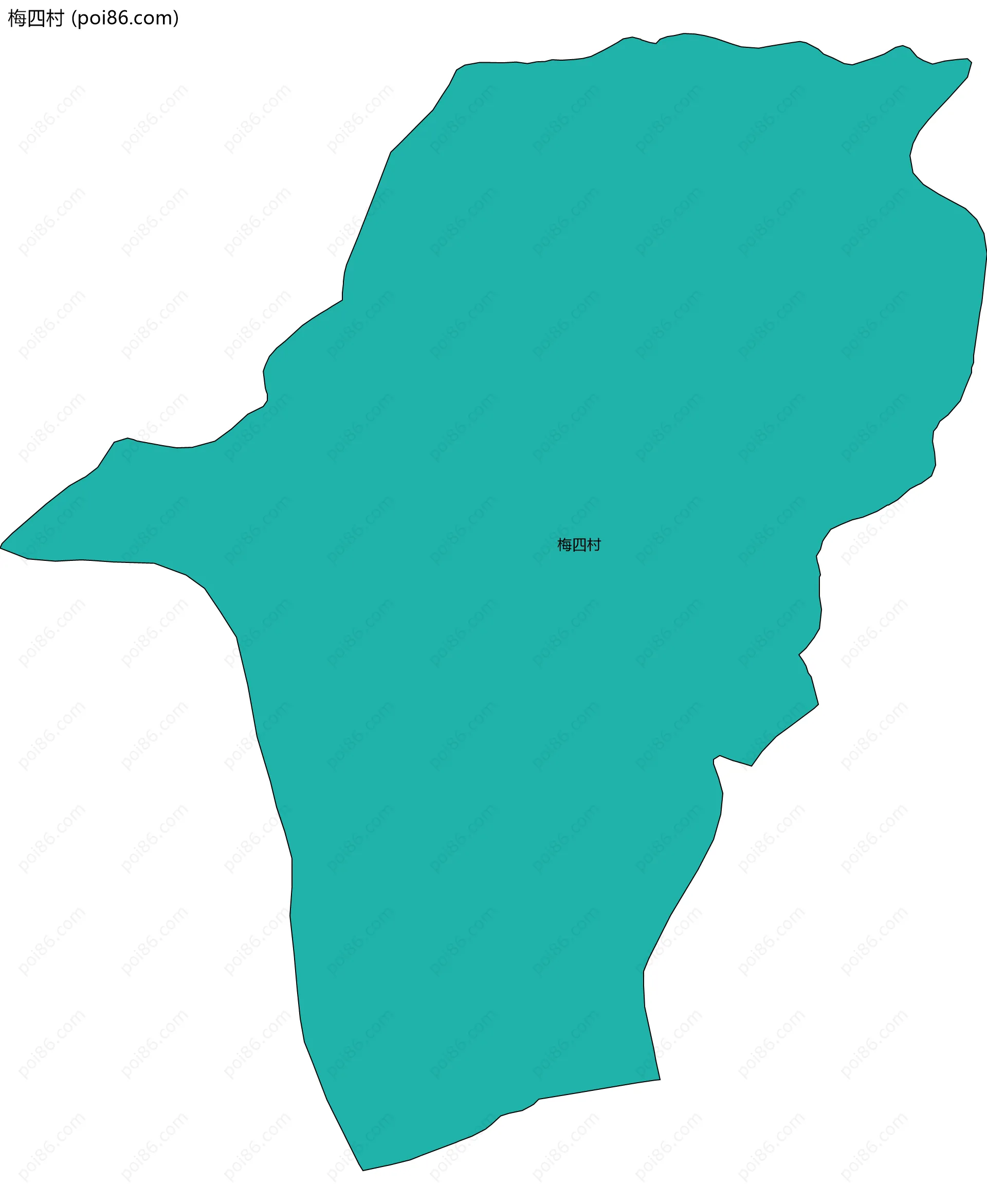 梅四村边界地图