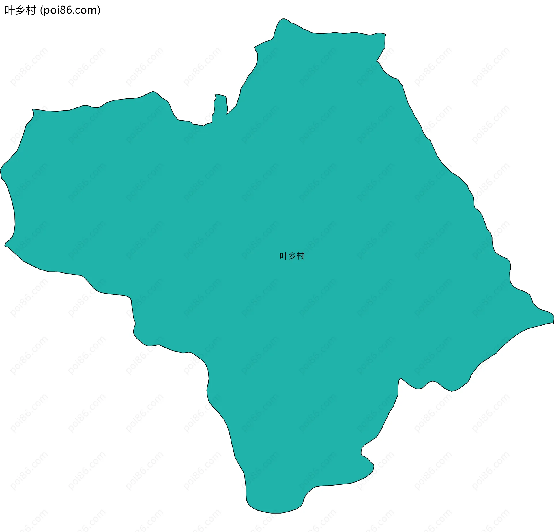 叶乡村边界地图