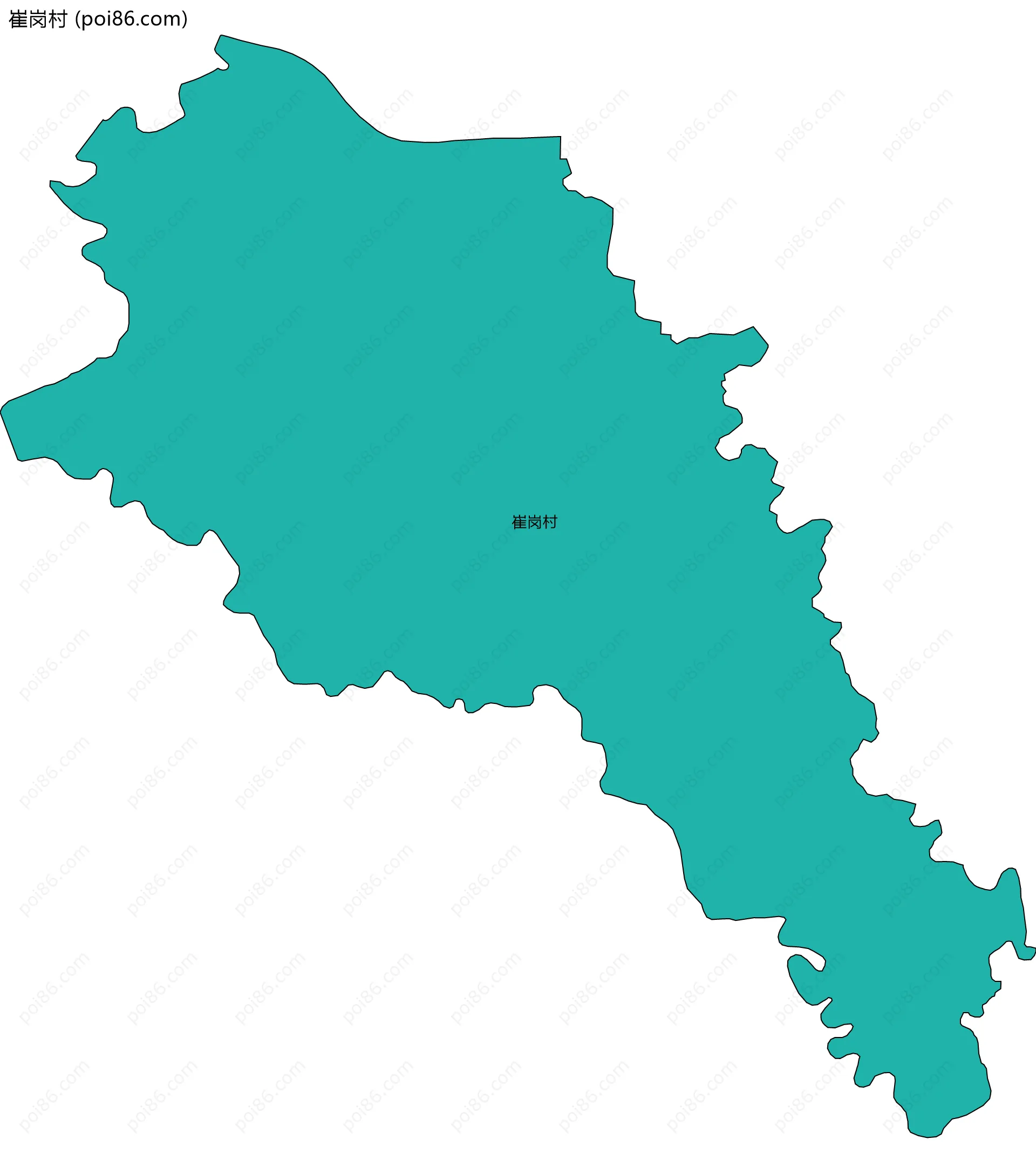 崔岗村边界地图