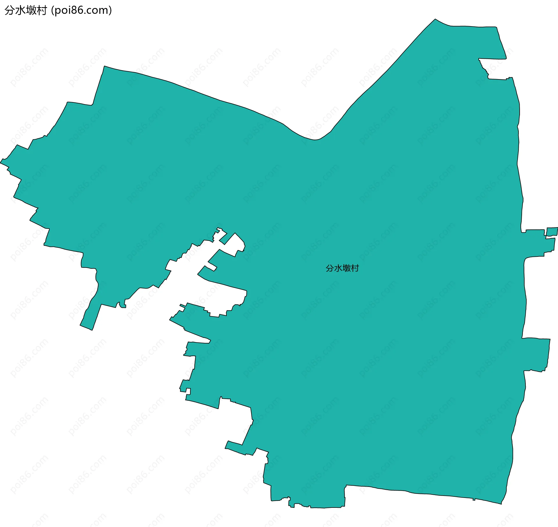 分水墩村边界地图