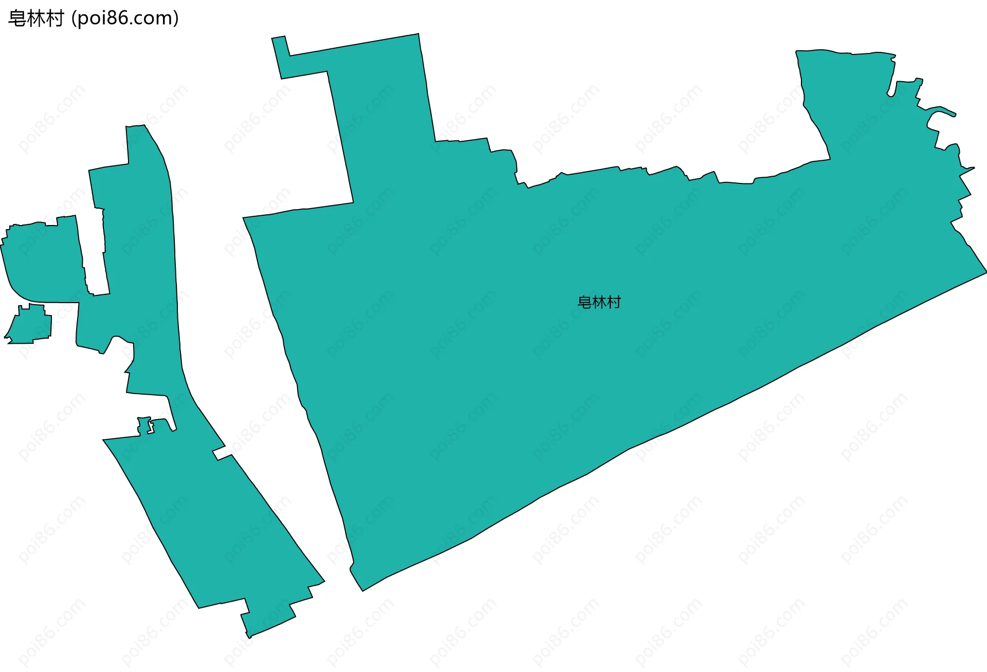 皂林村边界地图