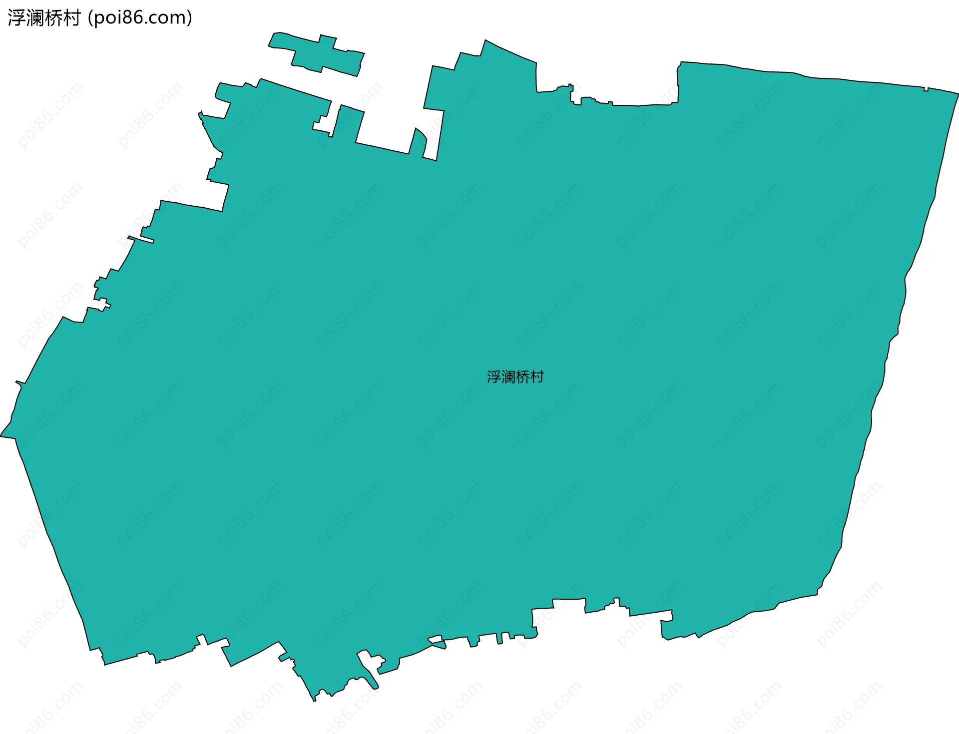 浮澜桥村边界地图