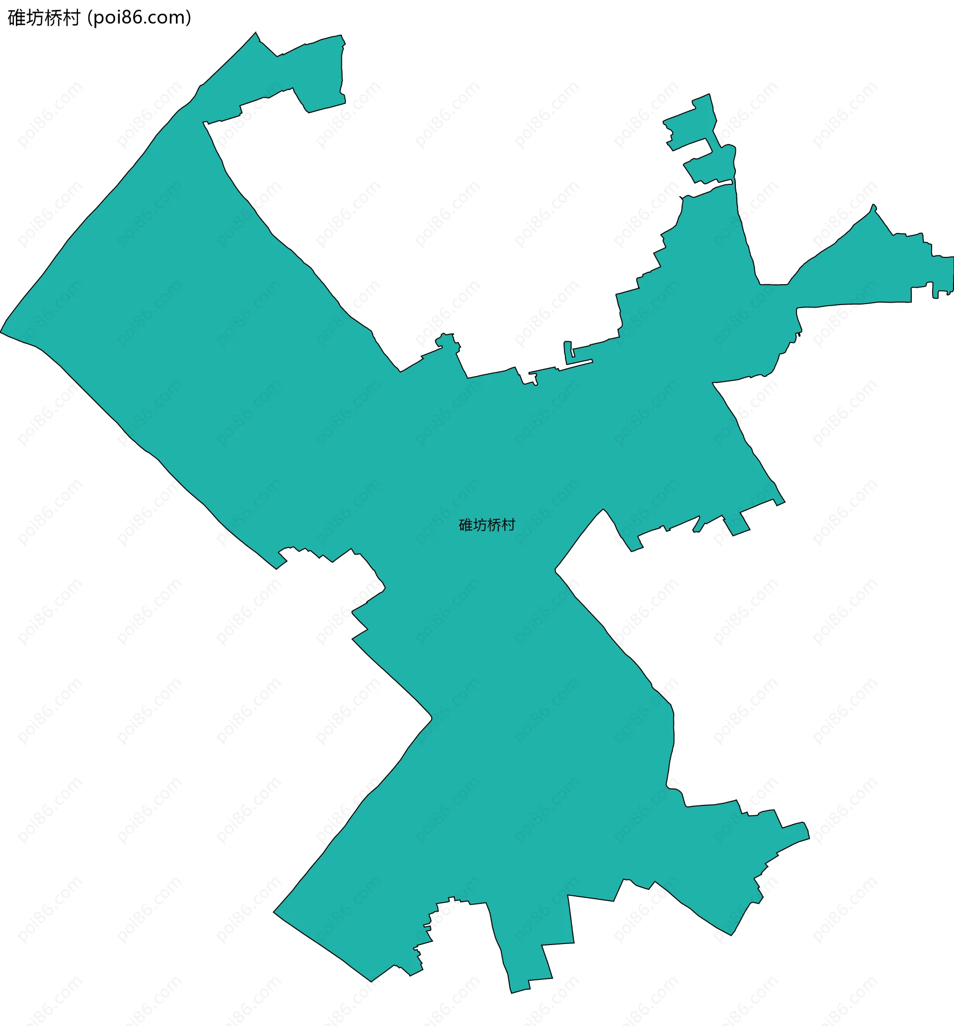 碓坊桥村边界地图