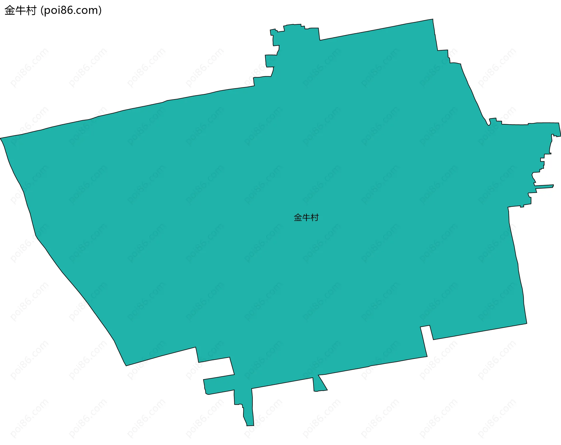 金牛村边界地图