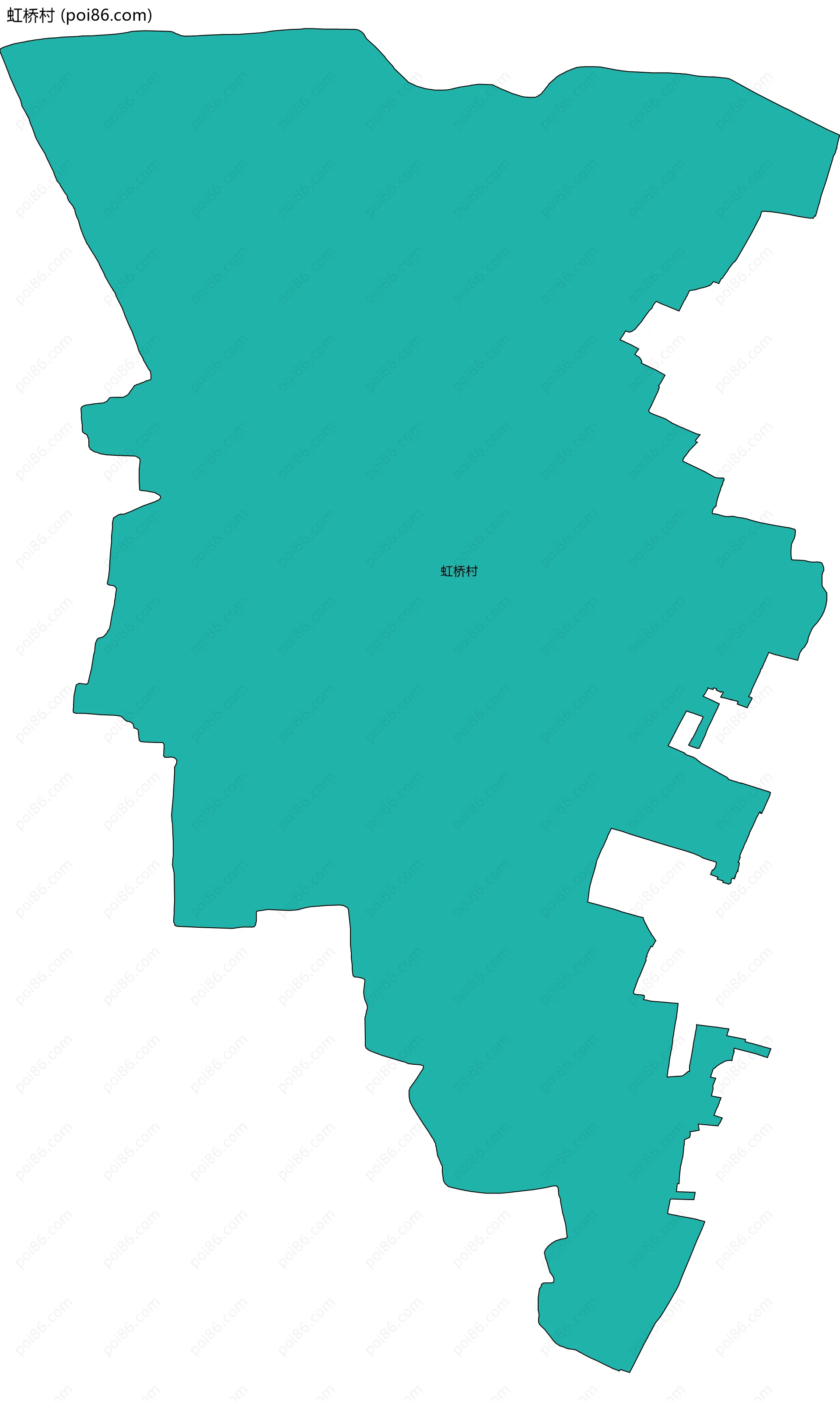 虹桥村边界地图