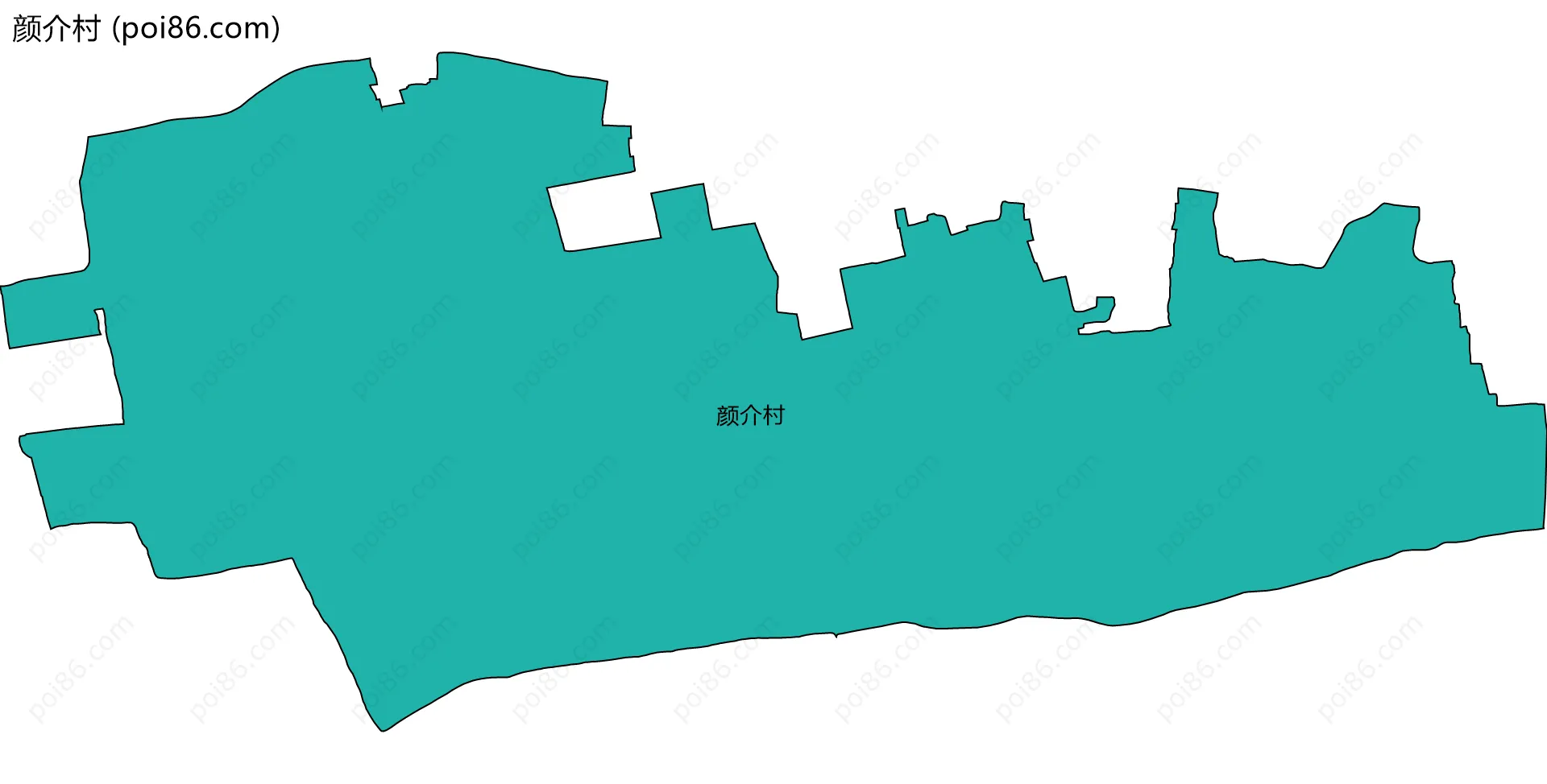 颜介村边界地图