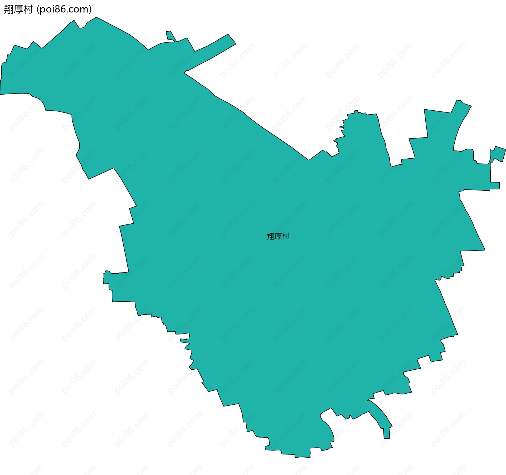 翔厚村边界地图