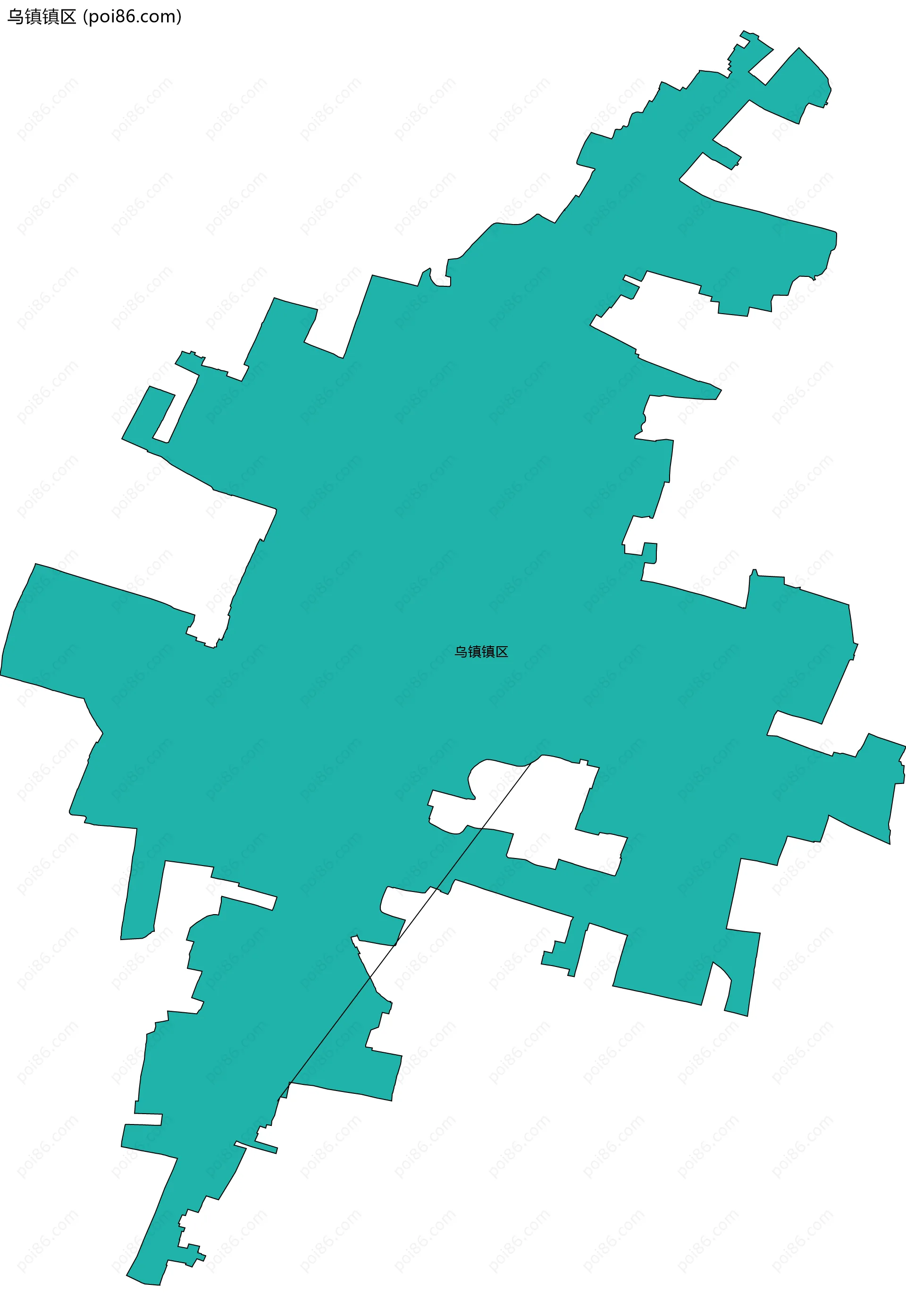 乌镇镇区边界地图