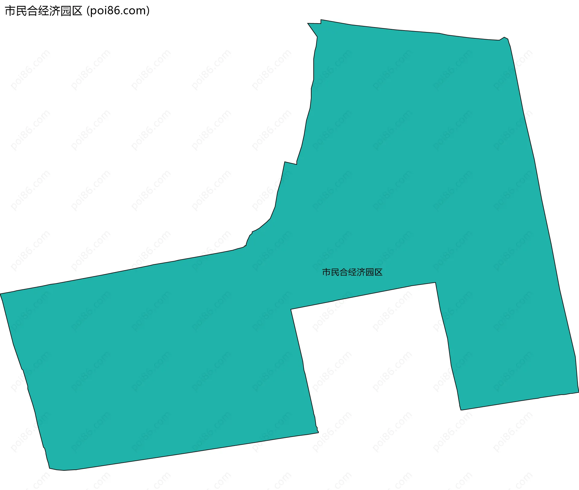市民合经济园区边界地图