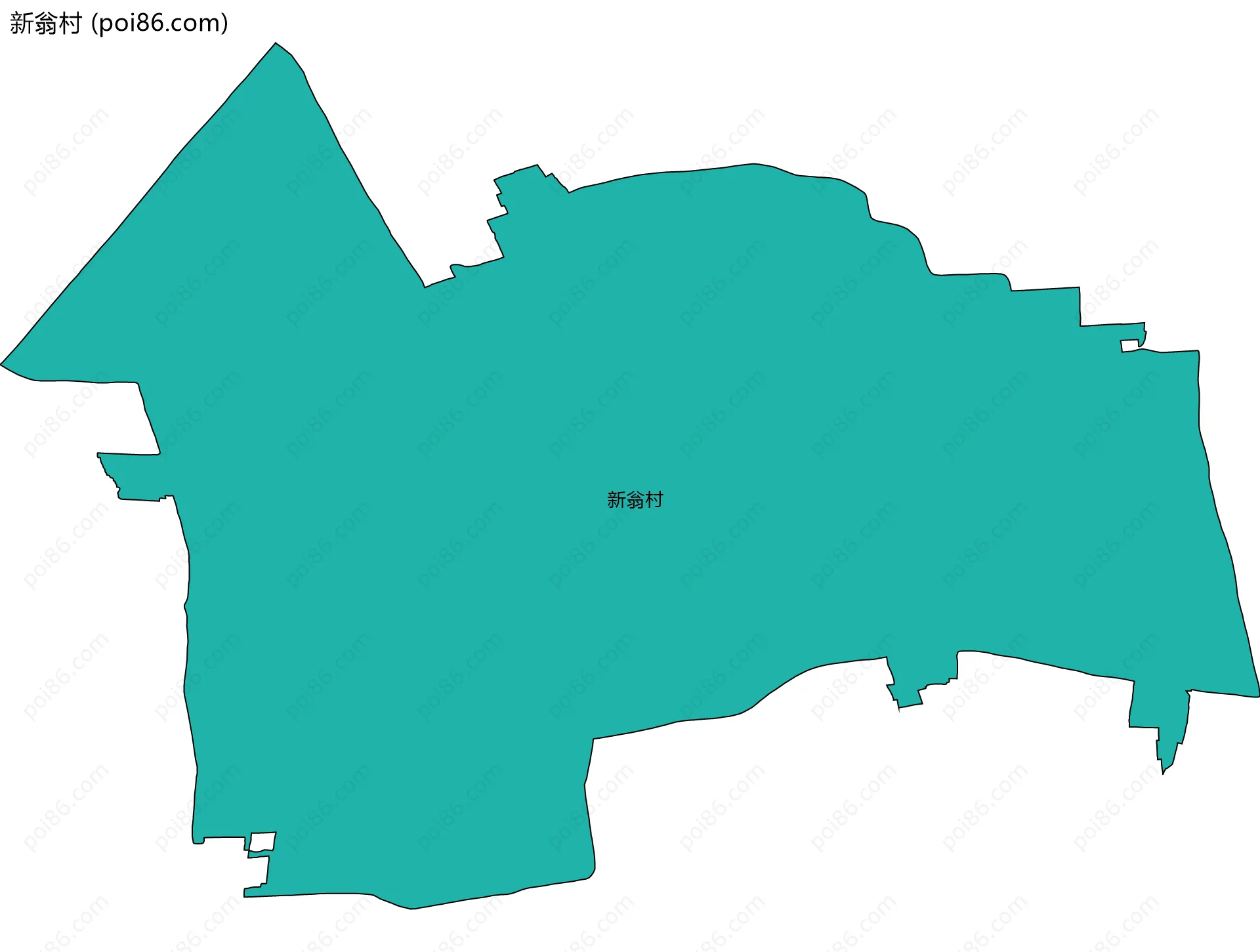 新翁村边界地图