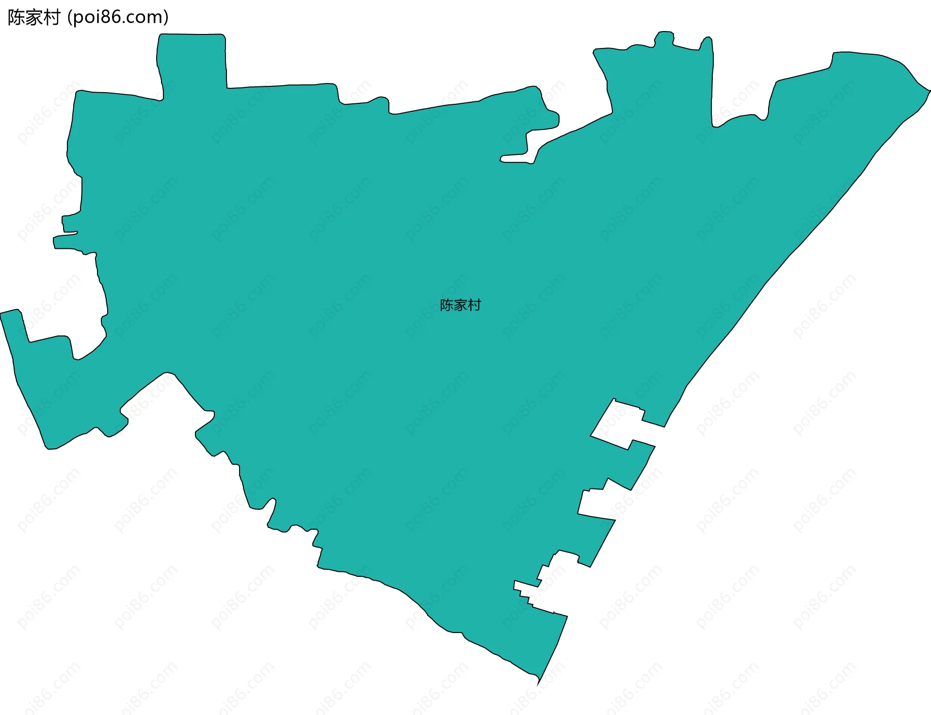 陈家村边界地图