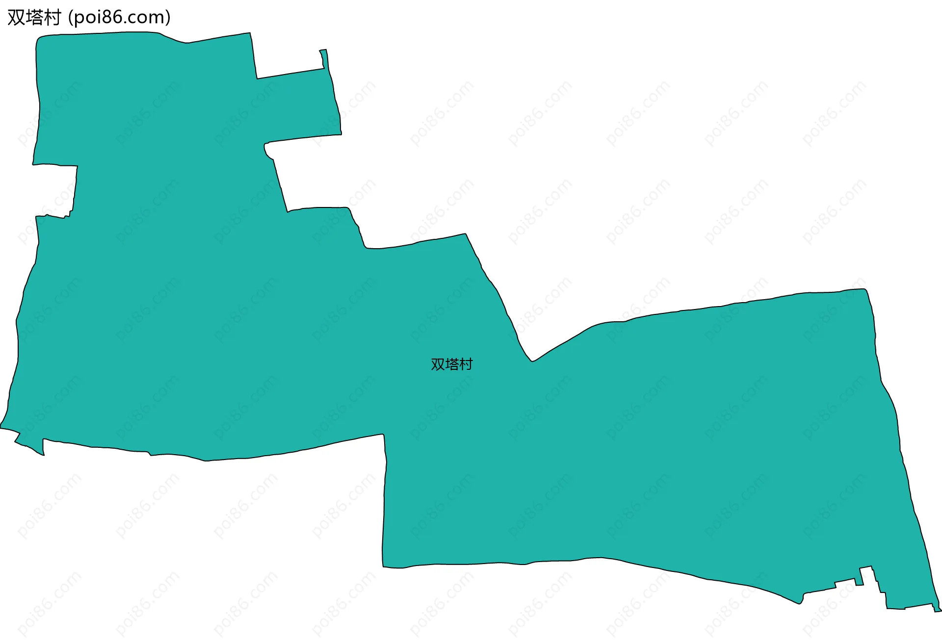 双塔村边界地图