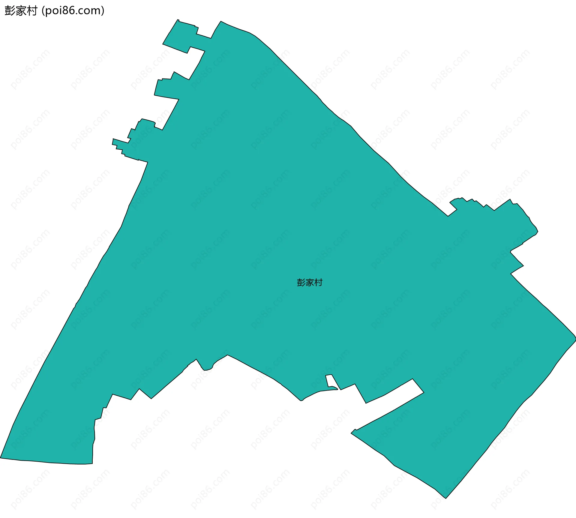 彭家村边界地图