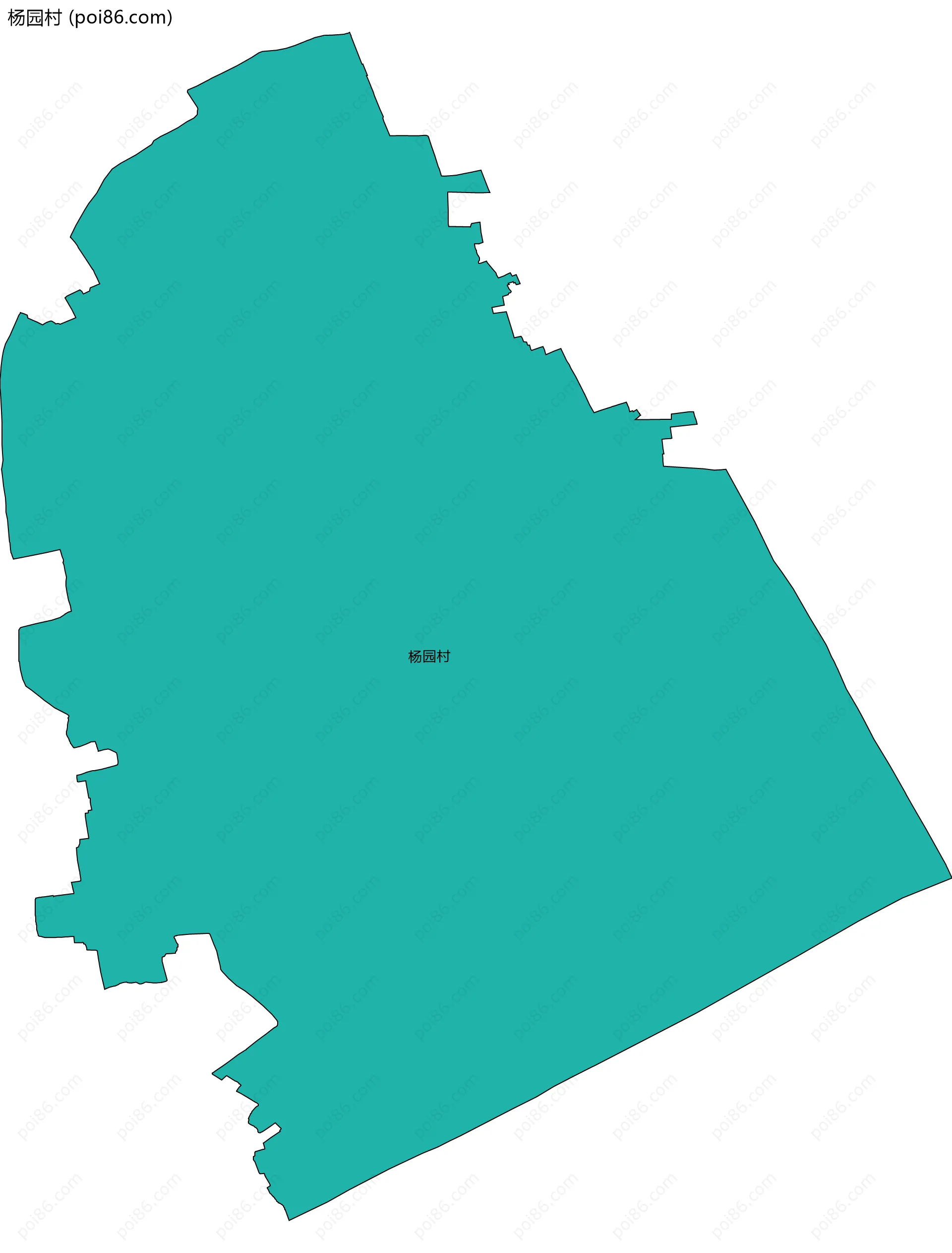 杨园村边界地图