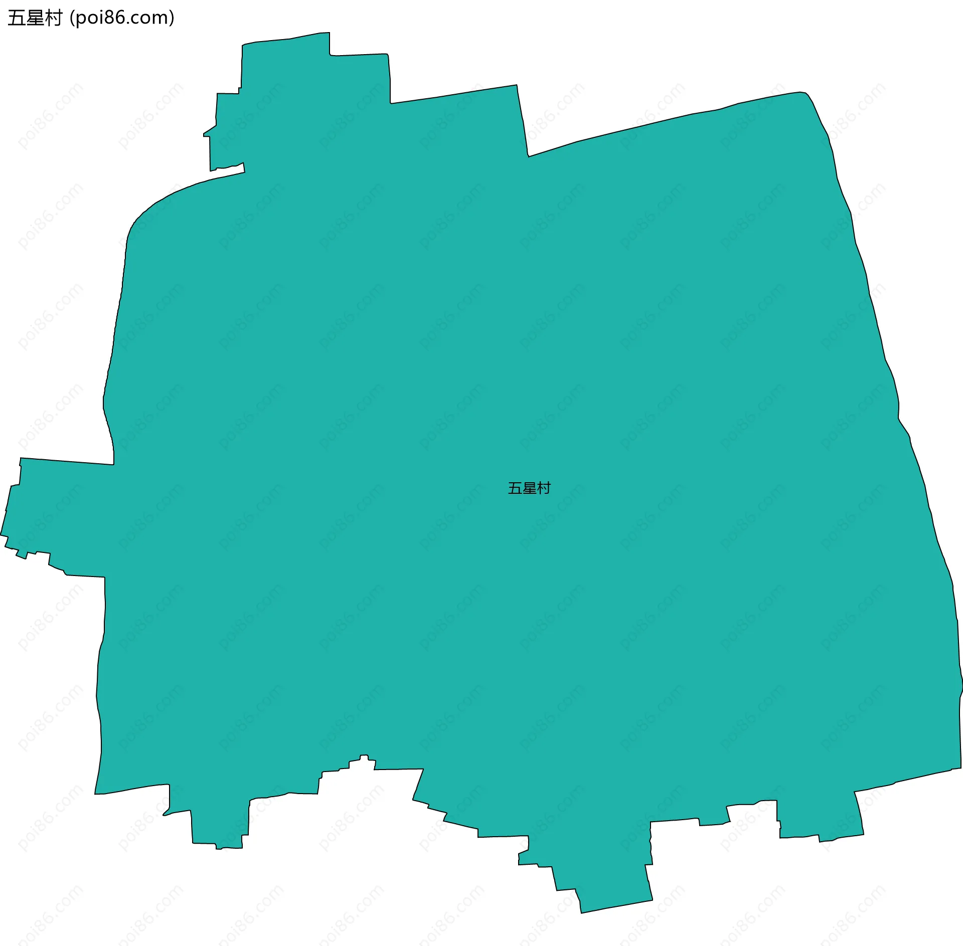 五星村边界地图