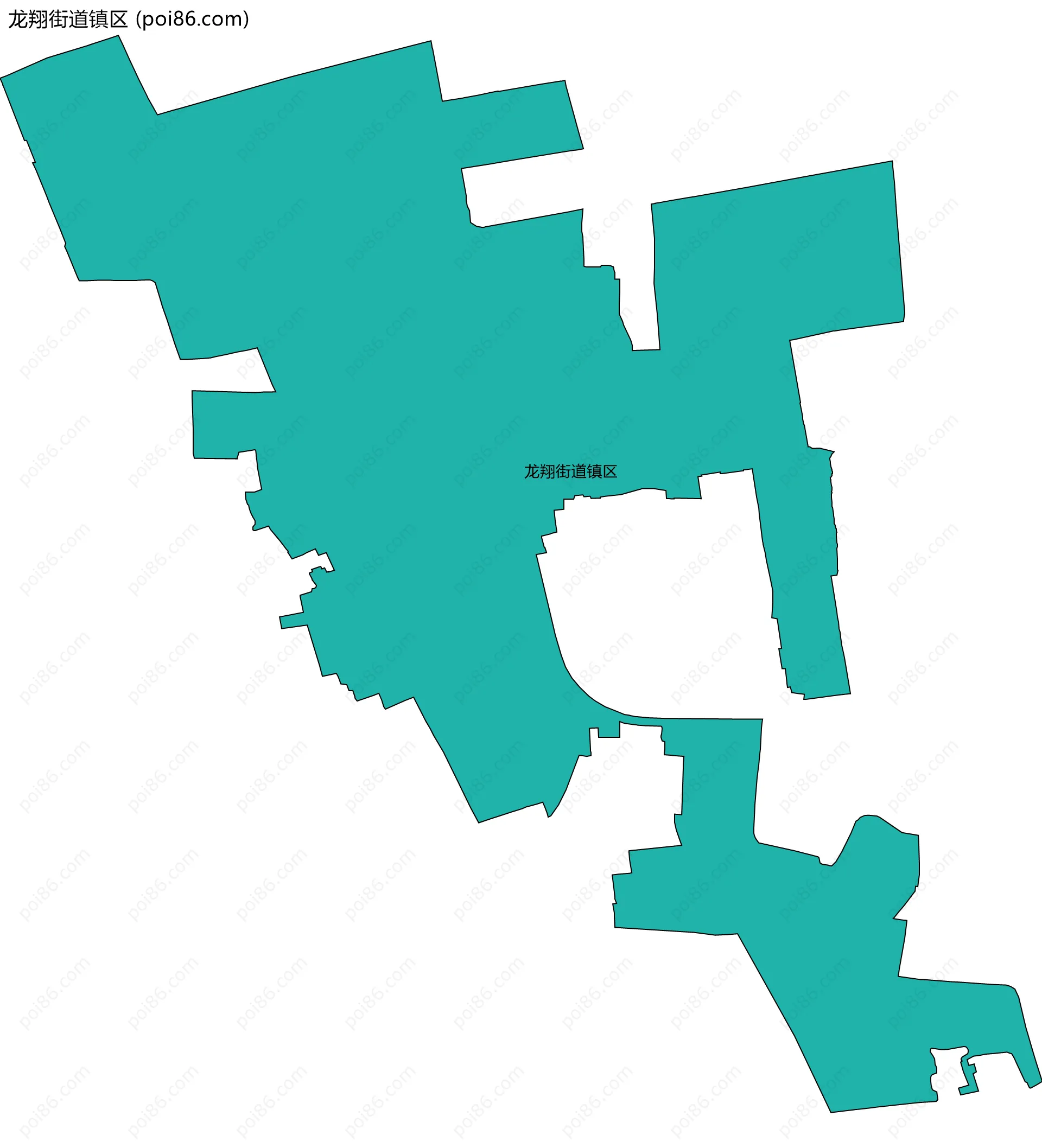 龙翔街道镇区边界地图