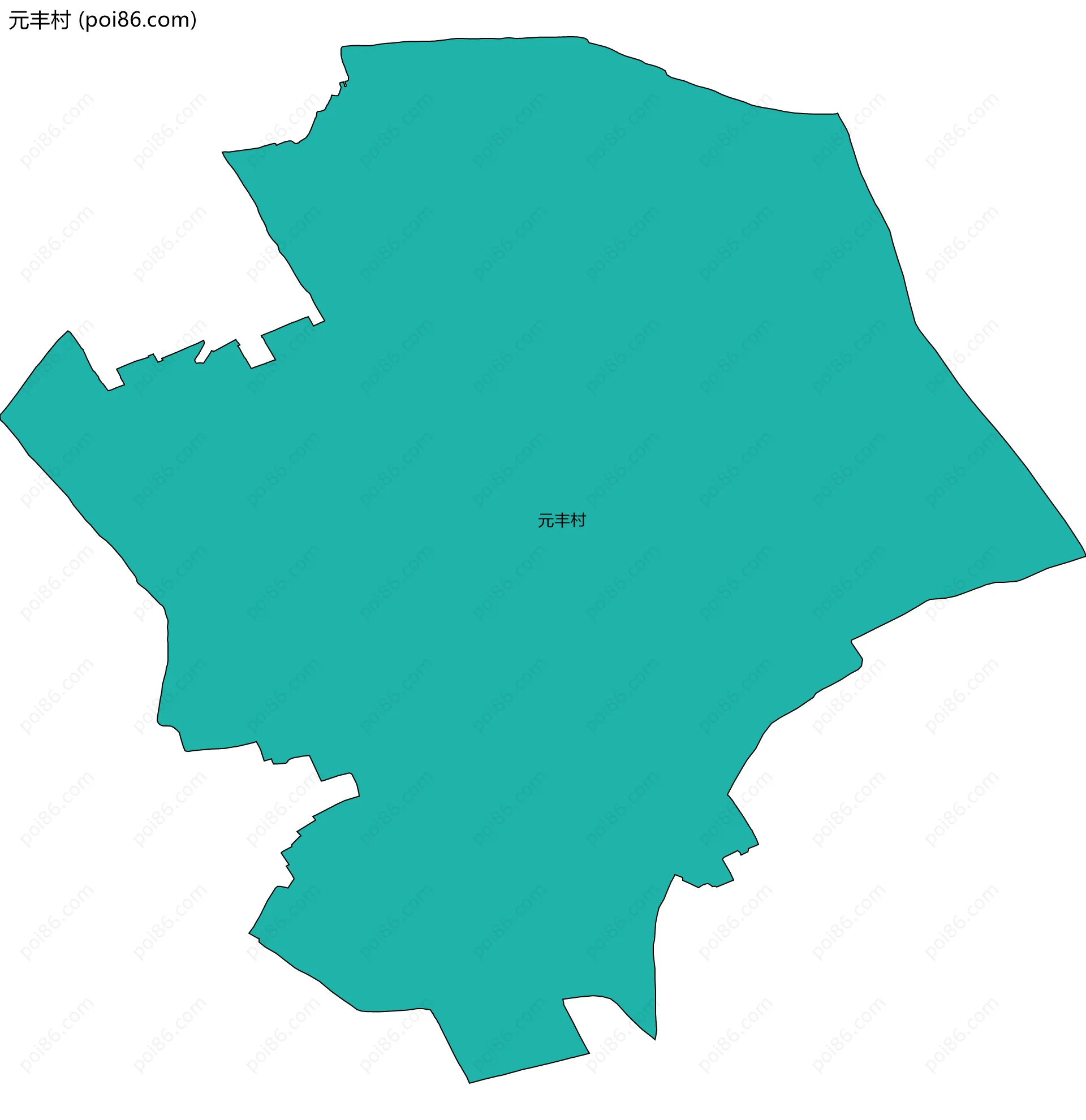 元丰村边界地图