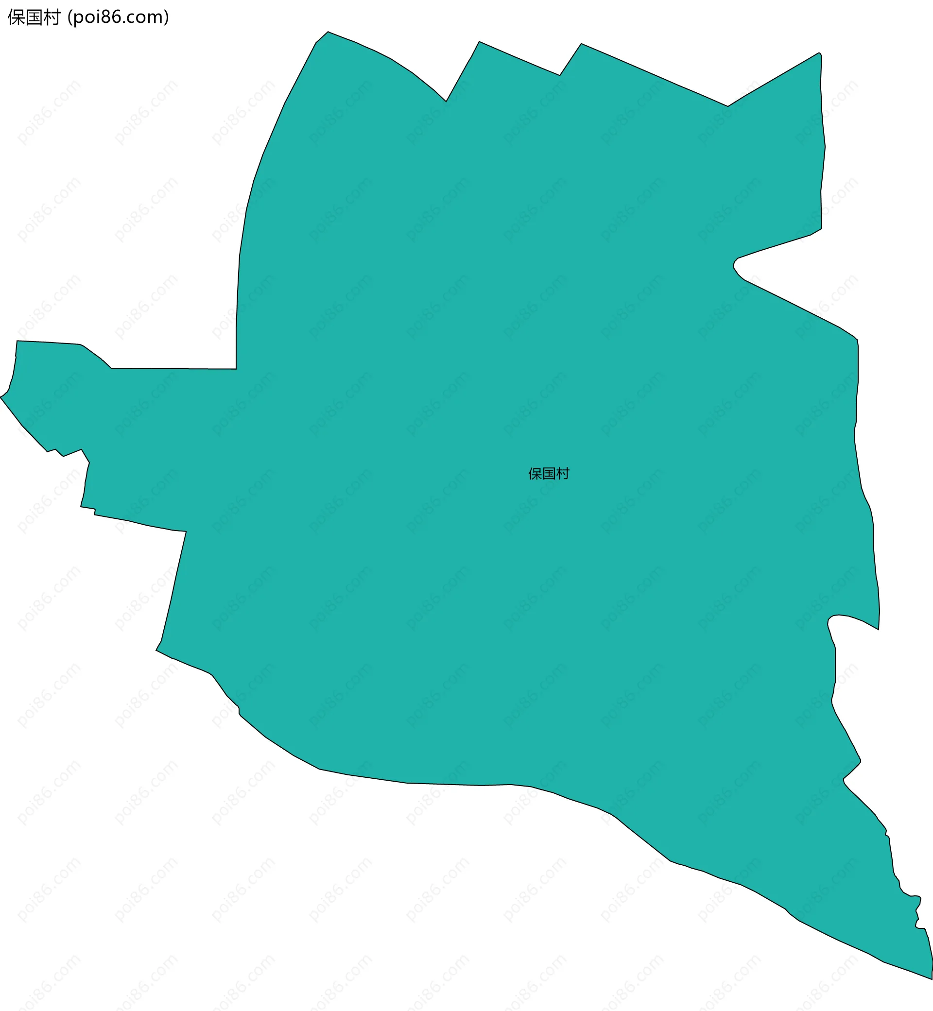 保国村边界地图