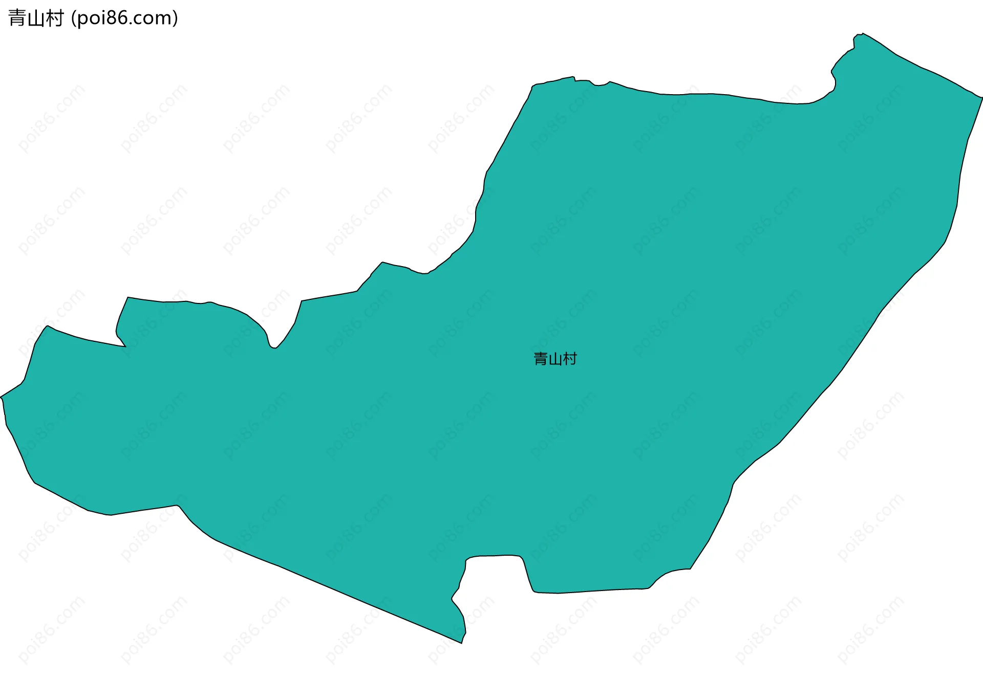 青山村边界地图