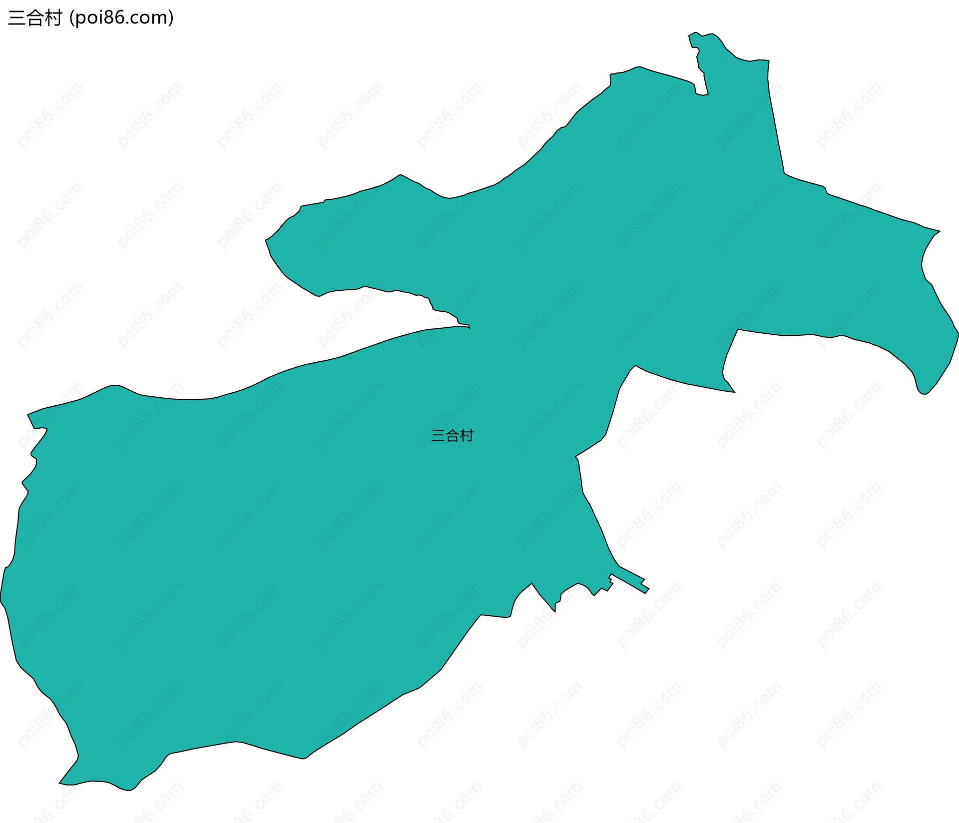 三合村边界地图