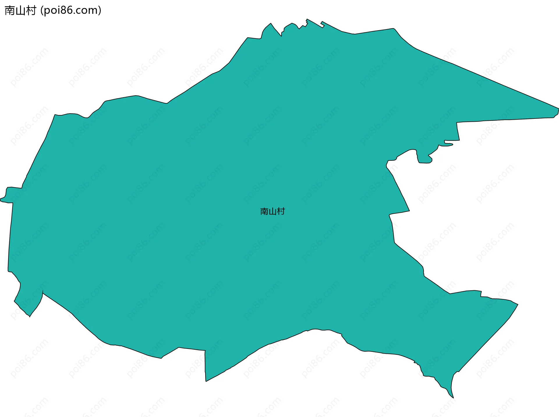 南山村边界地图