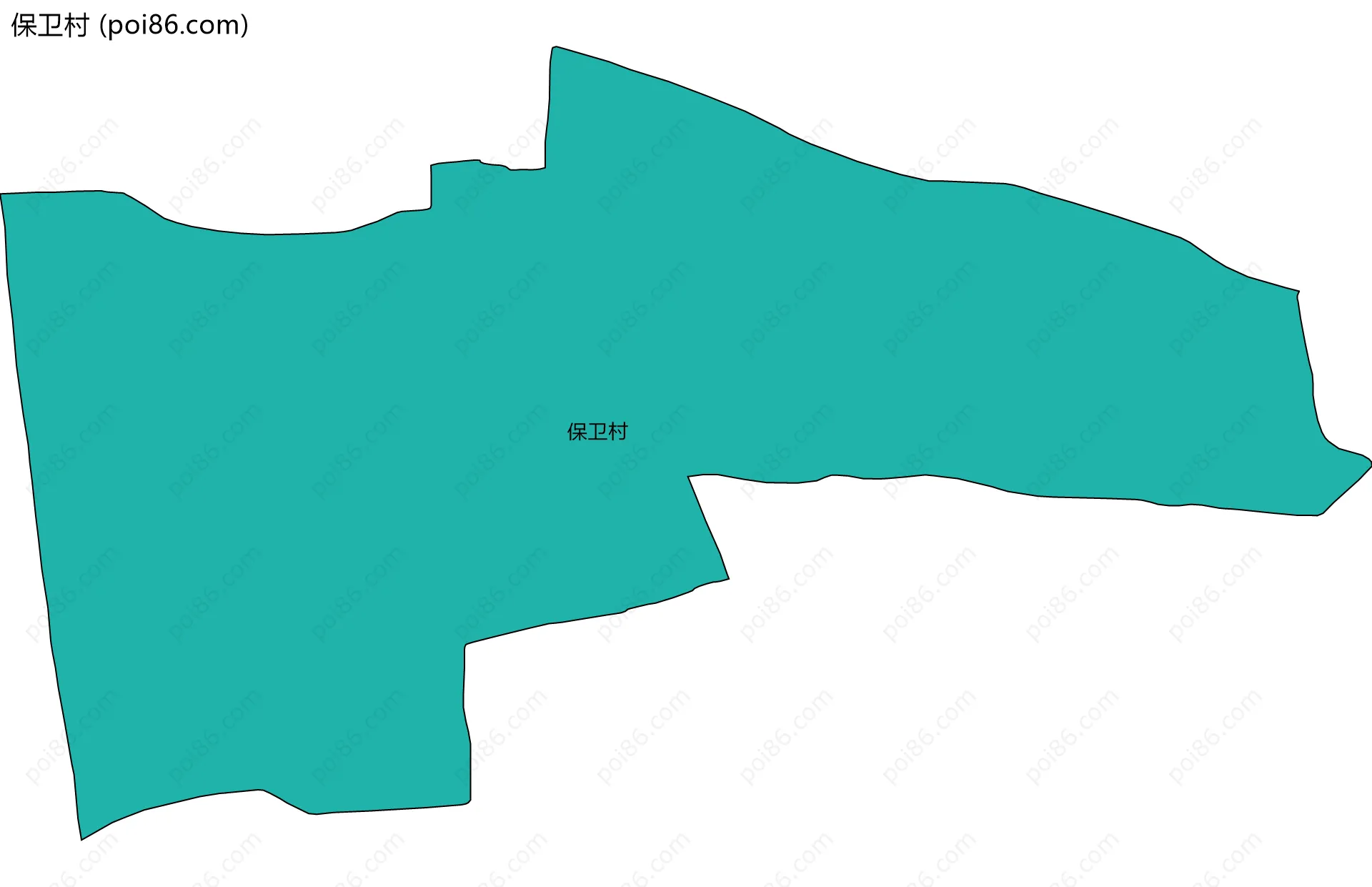 保卫村边界地图