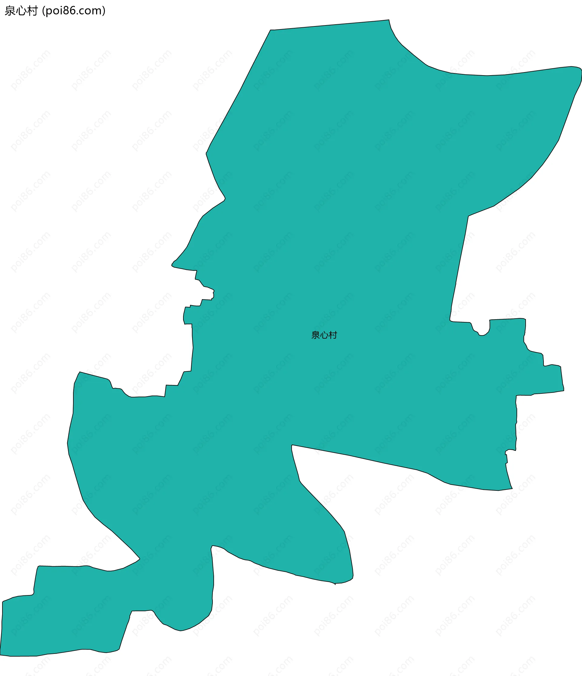 泉心村边界地图