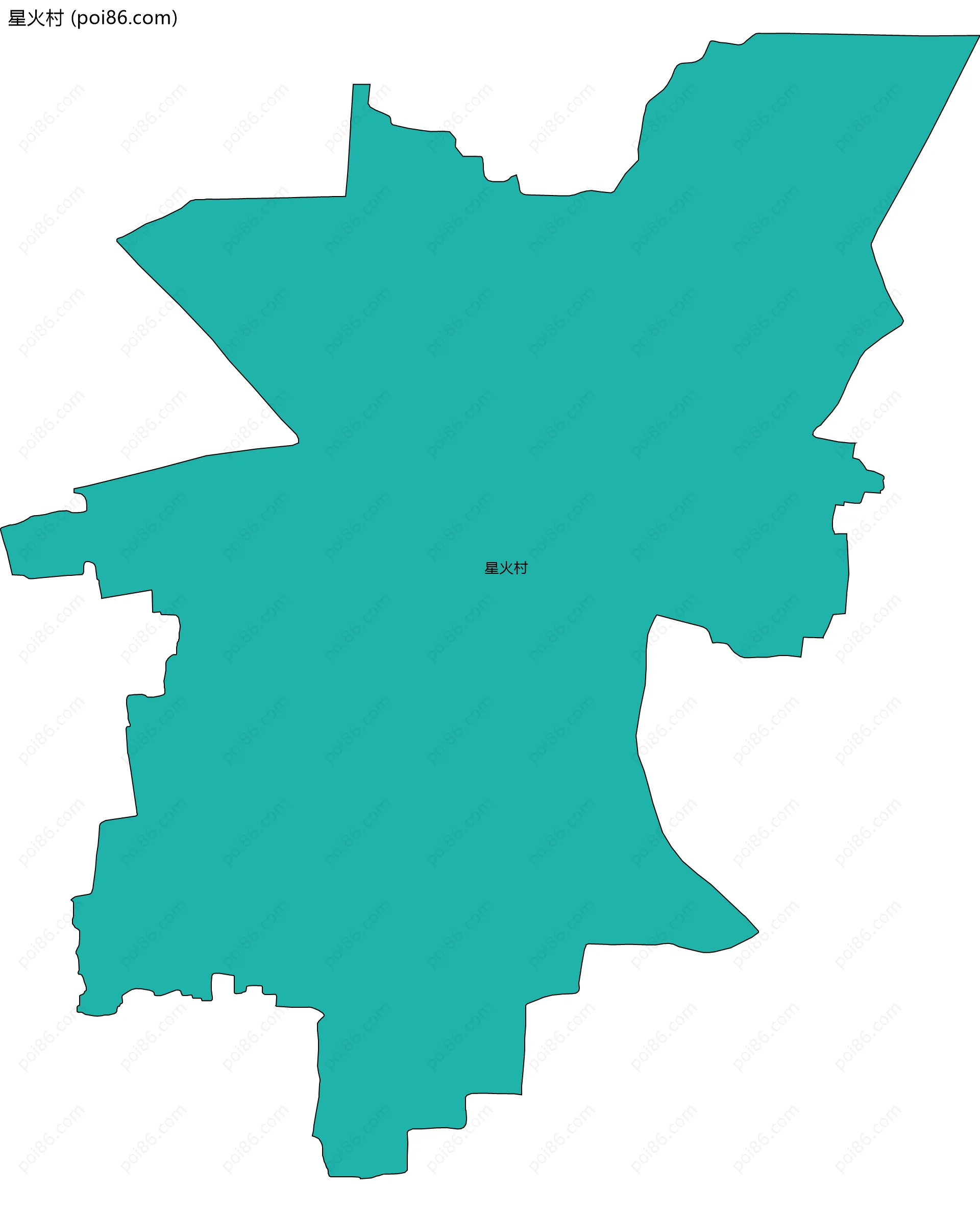 星火村边界地图