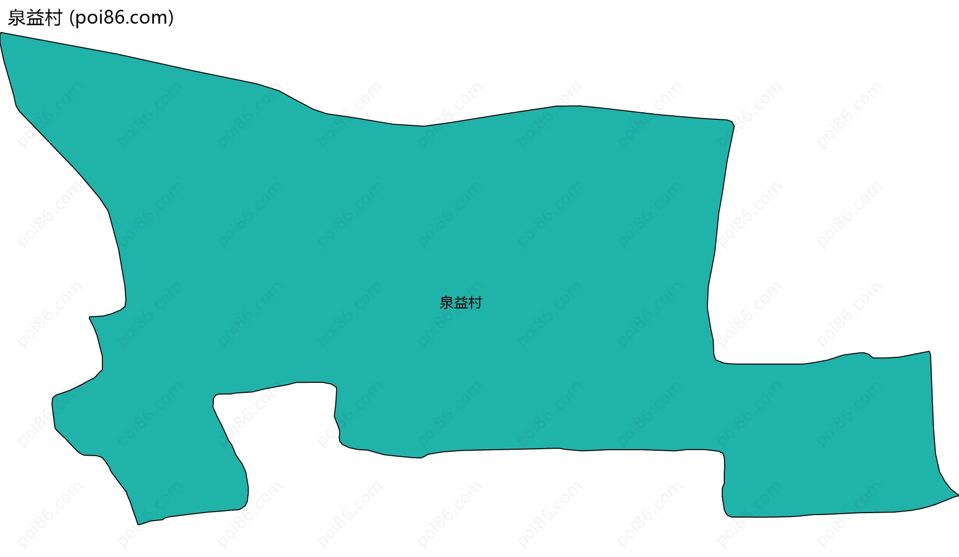 泉益村边界地图