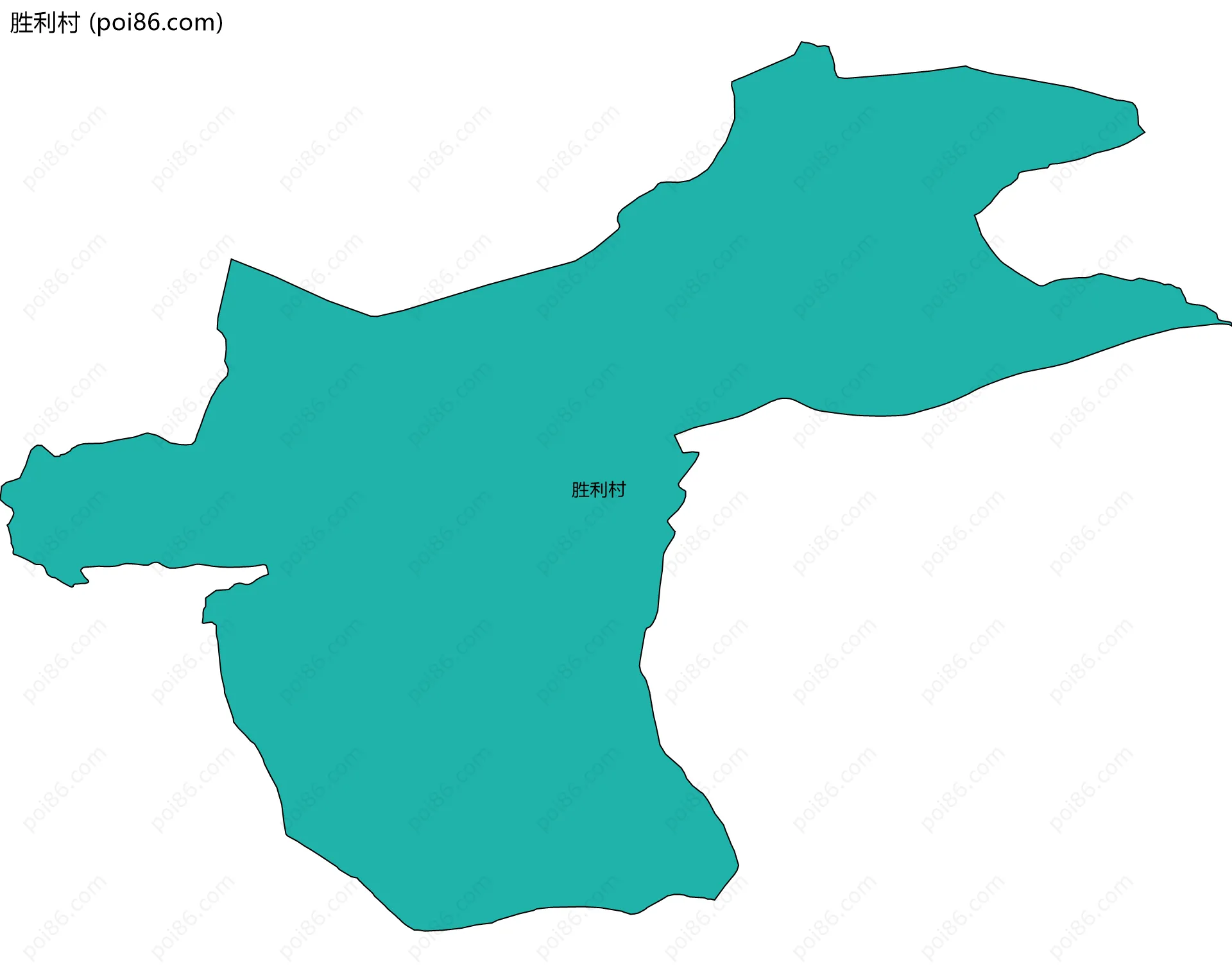 胜利村边界地图