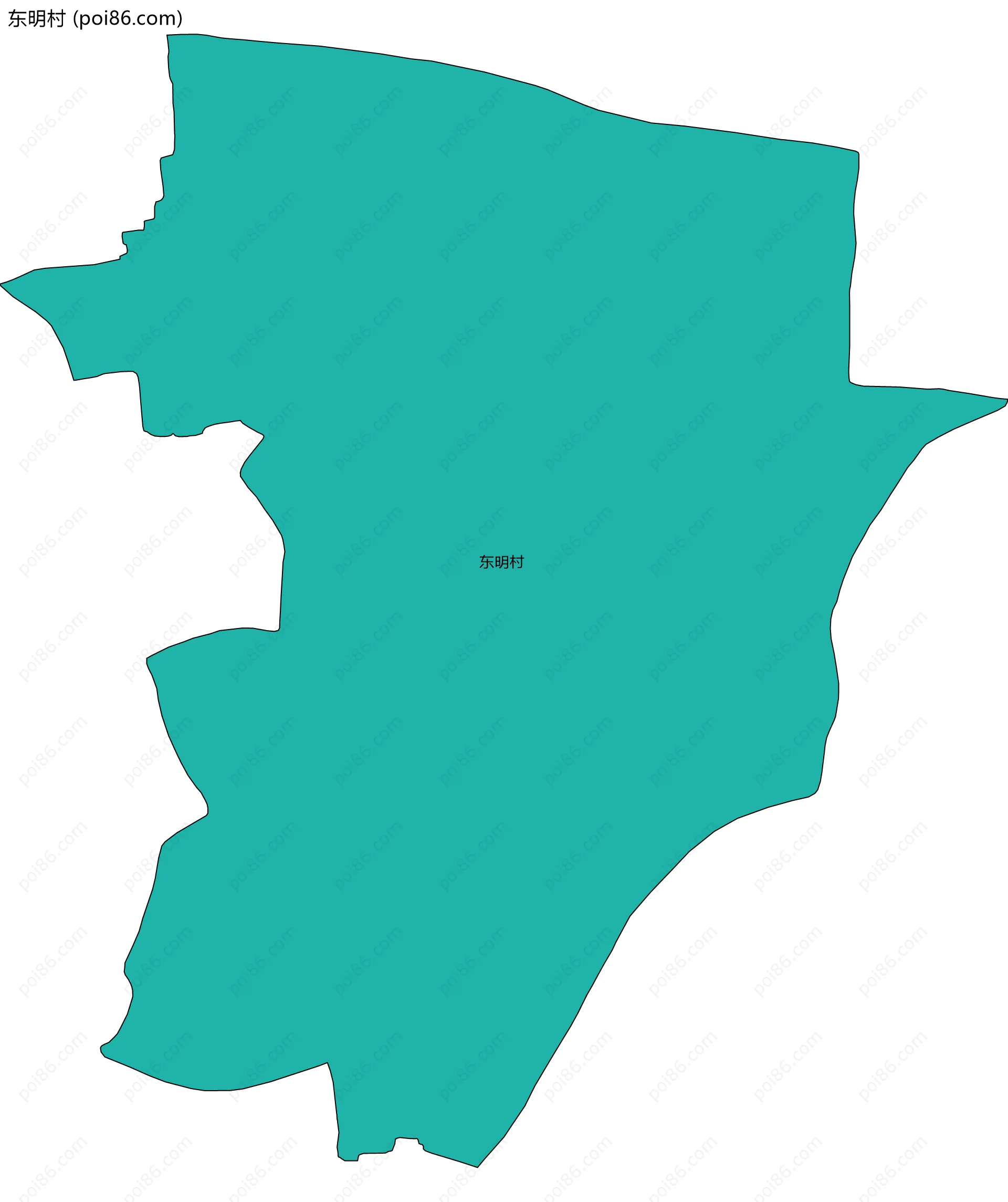 东明村边界地图