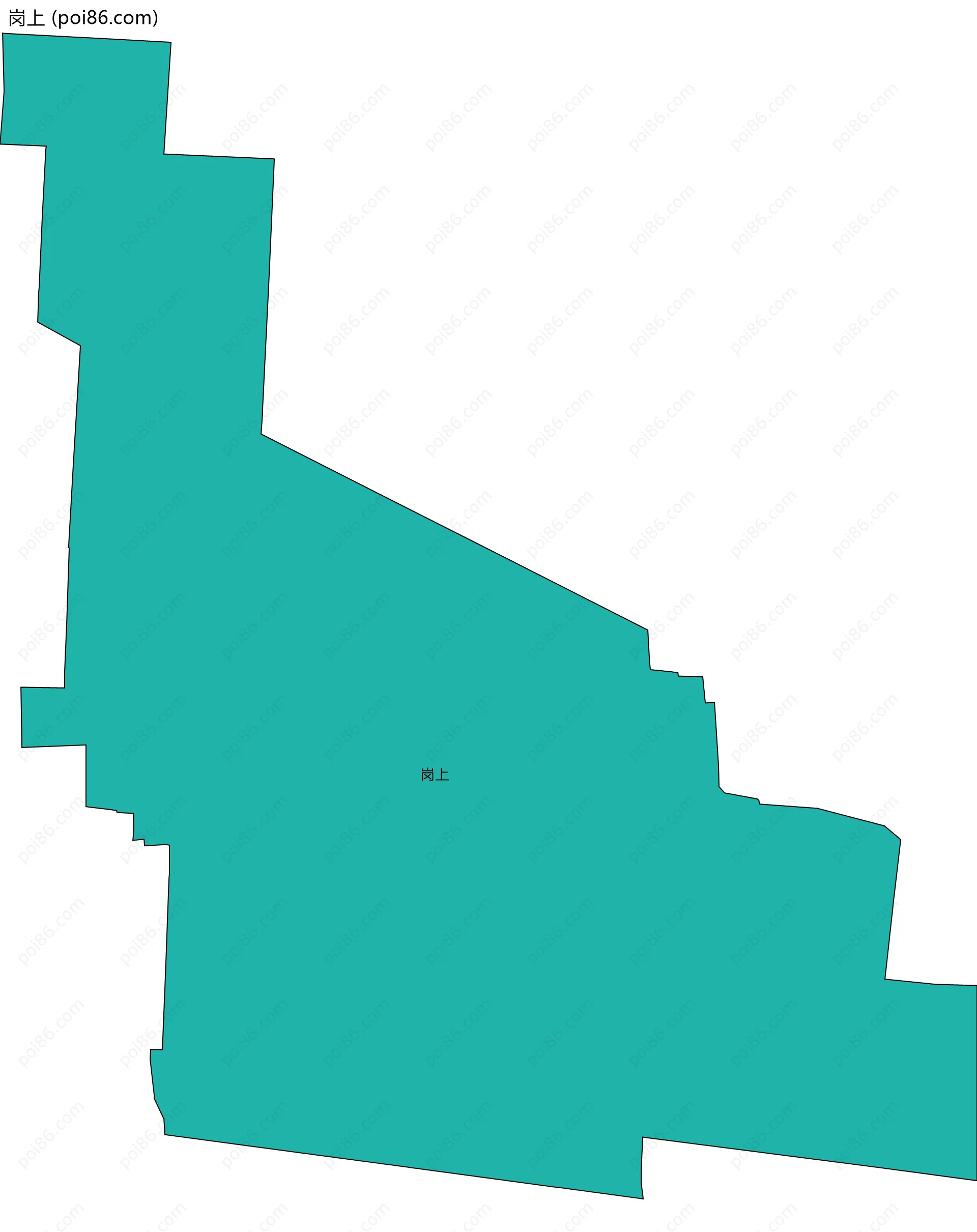 岗上边界地图