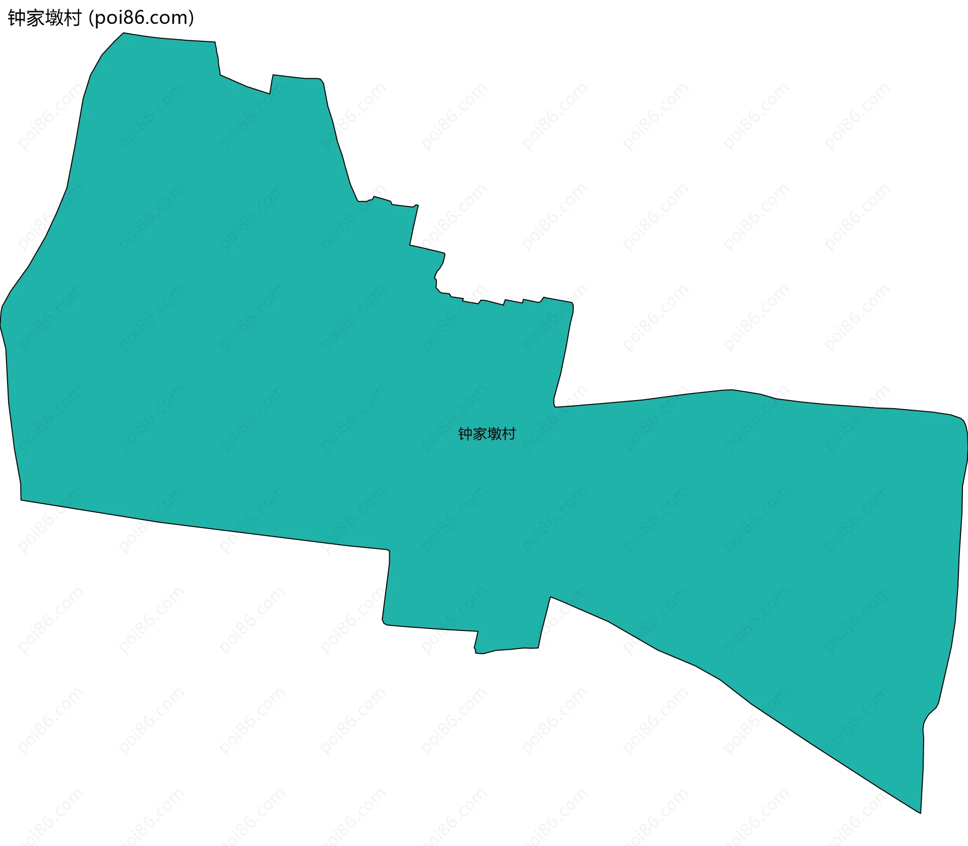 钟家墩村边界地图
