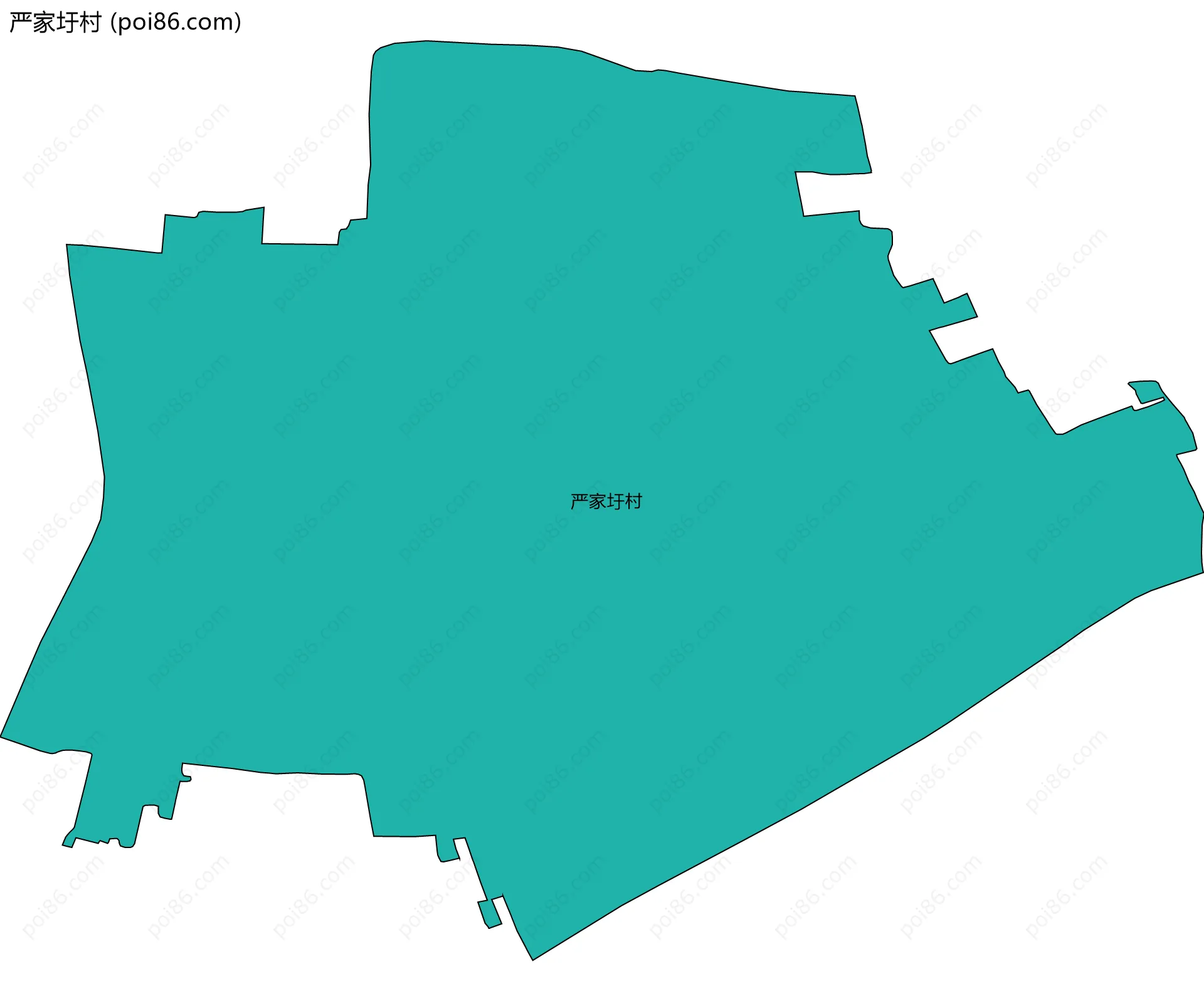严家圩村边界地图