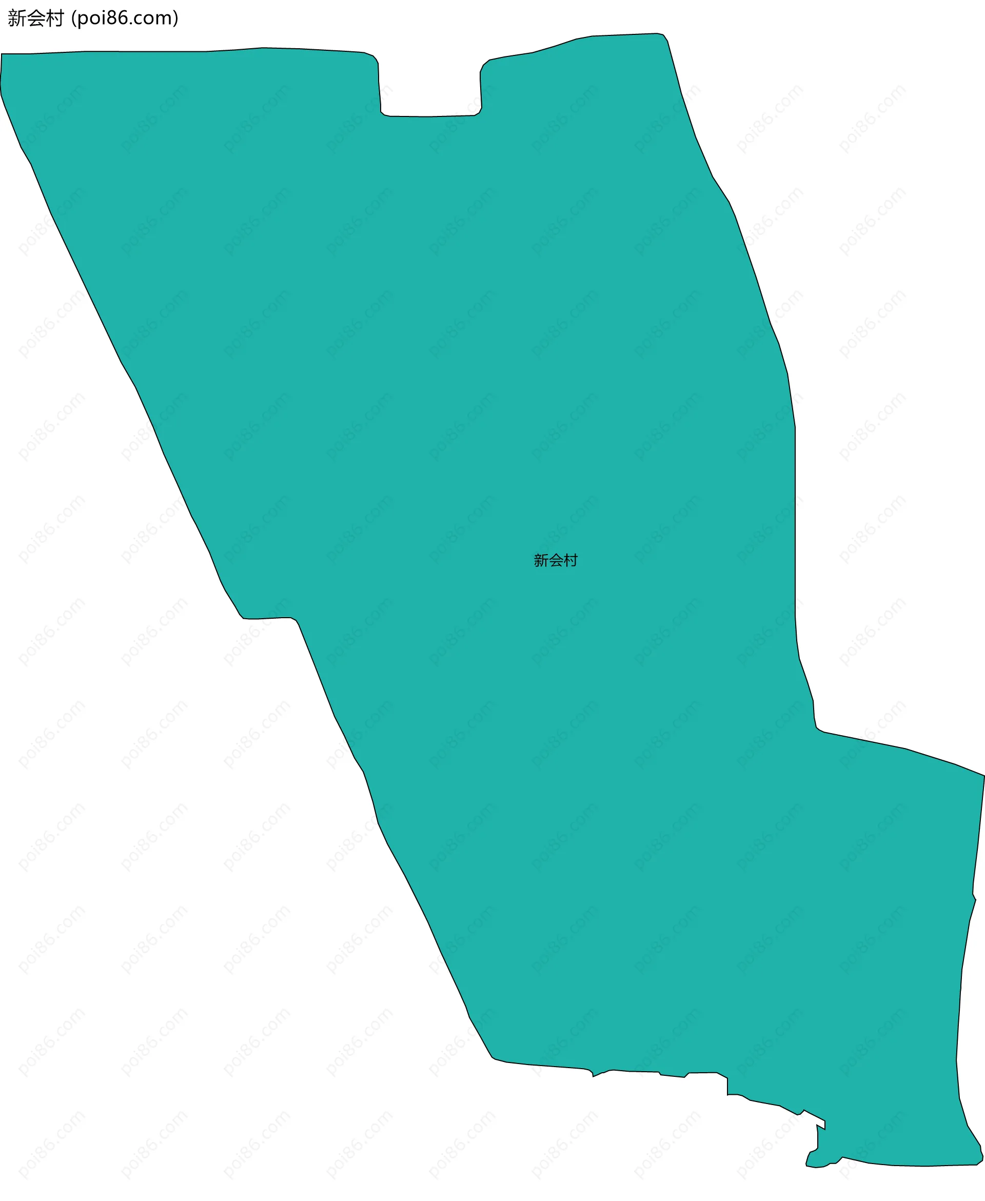 新会村边界地图